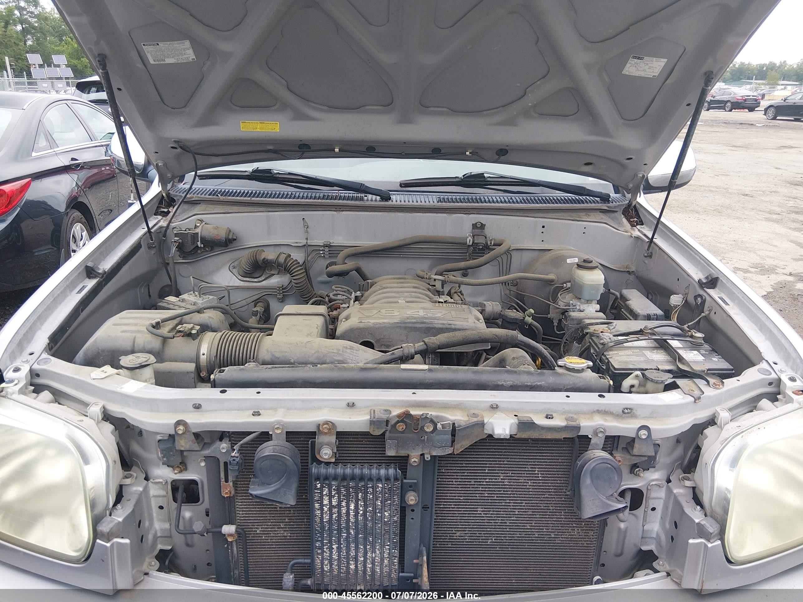 2005 Toyota Tundra Sr5 V8 Gray vin: 5TBDT44155S482089
