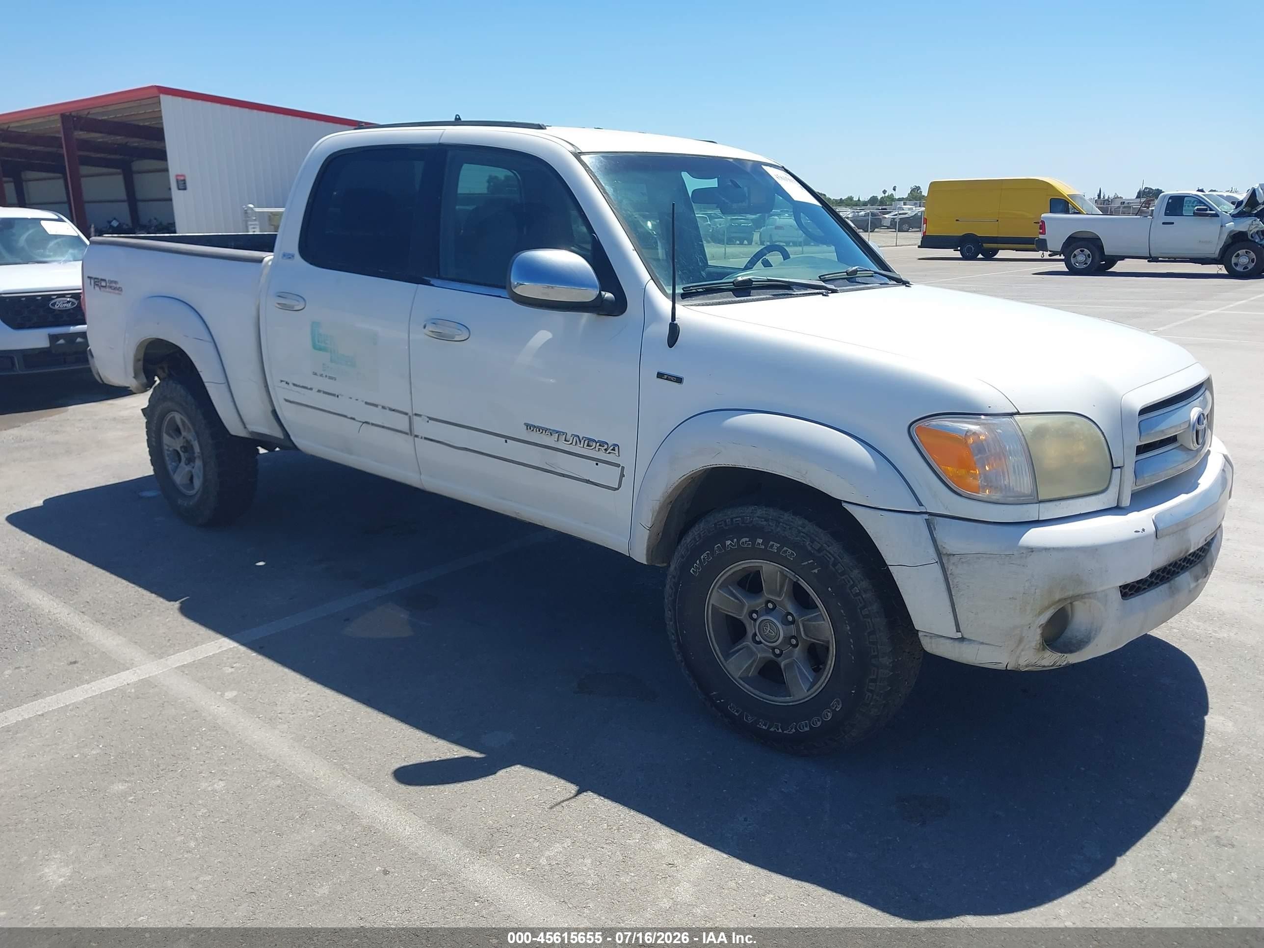 2006 Toyota Tundra Sr5 V8 White vin: 5TBDT44156S505081