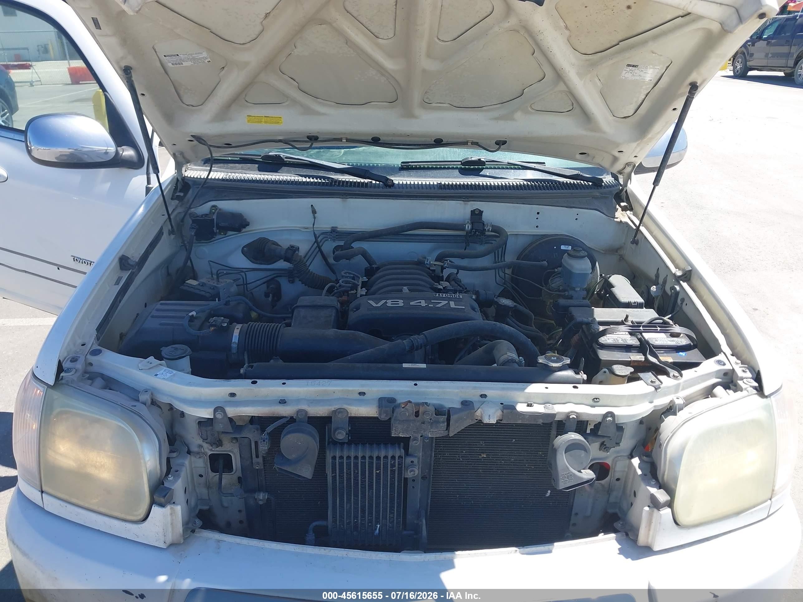 2006 Toyota Tundra Sr5 V8 White vin: 5TBDT44156S505081