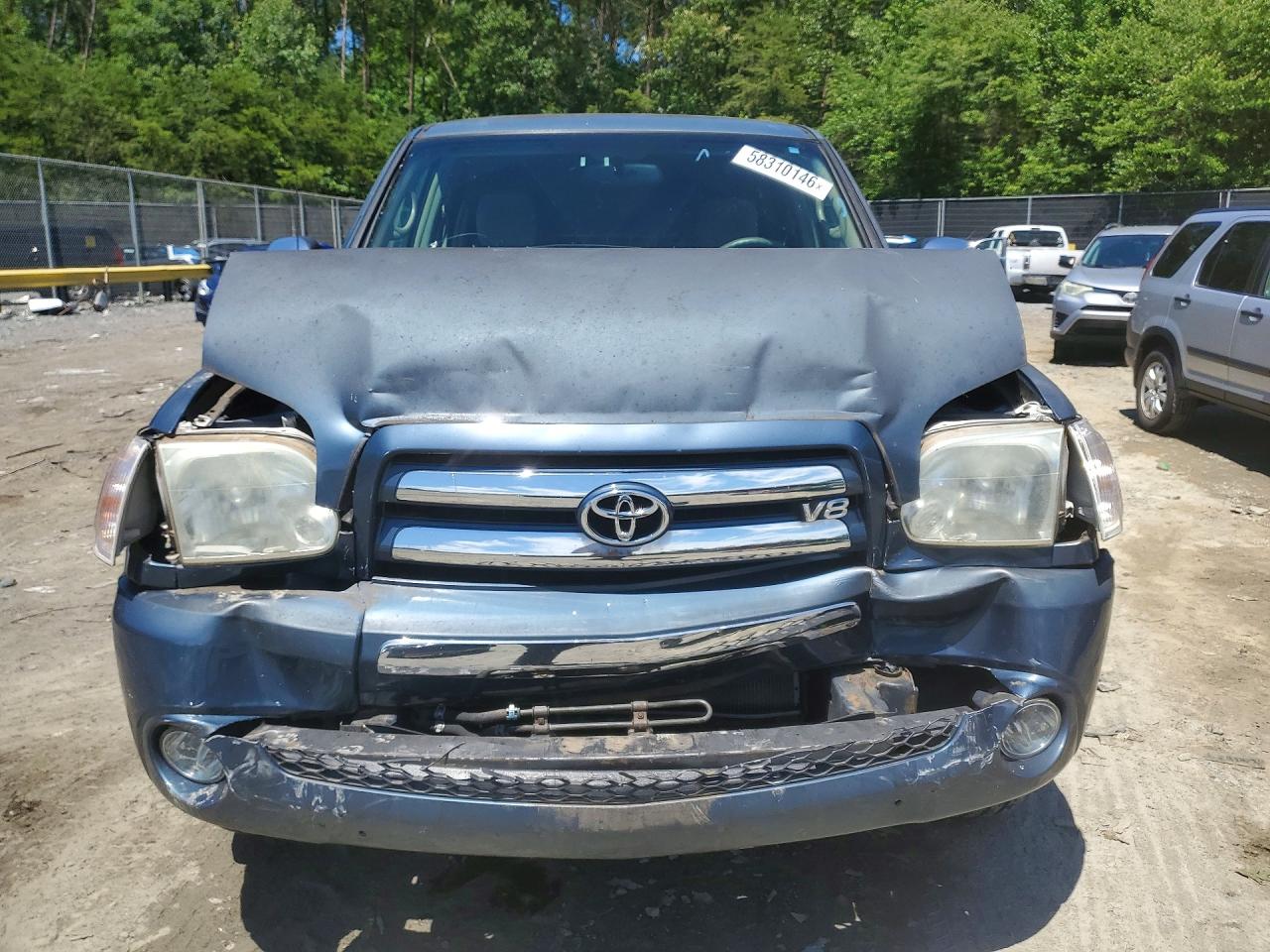 2006 Toyota Tundra Double Cab Sr5 Blue vin: 5TBDT44156S543197