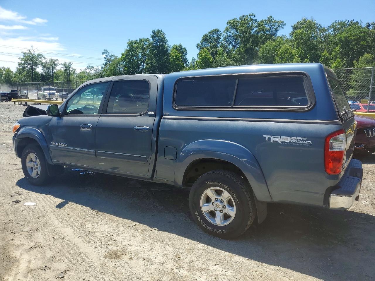 2006 Toyota Tundra Double Cab Sr5 Blue vin: 5TBDT44156S543197
