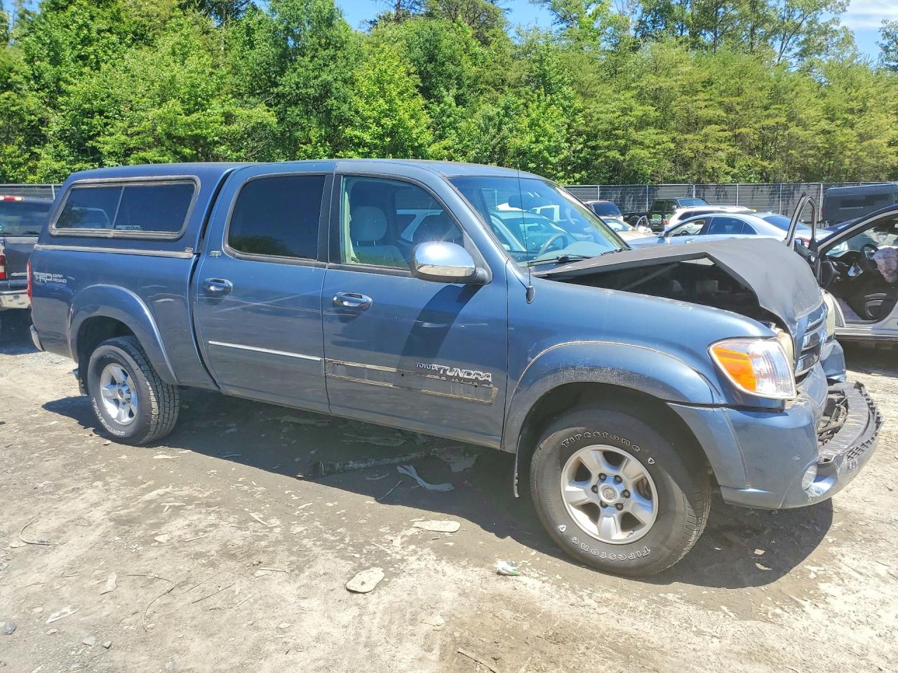 2006 Toyota Tundra Double Cab Sr5 Blue vin: 5TBDT44156S543197