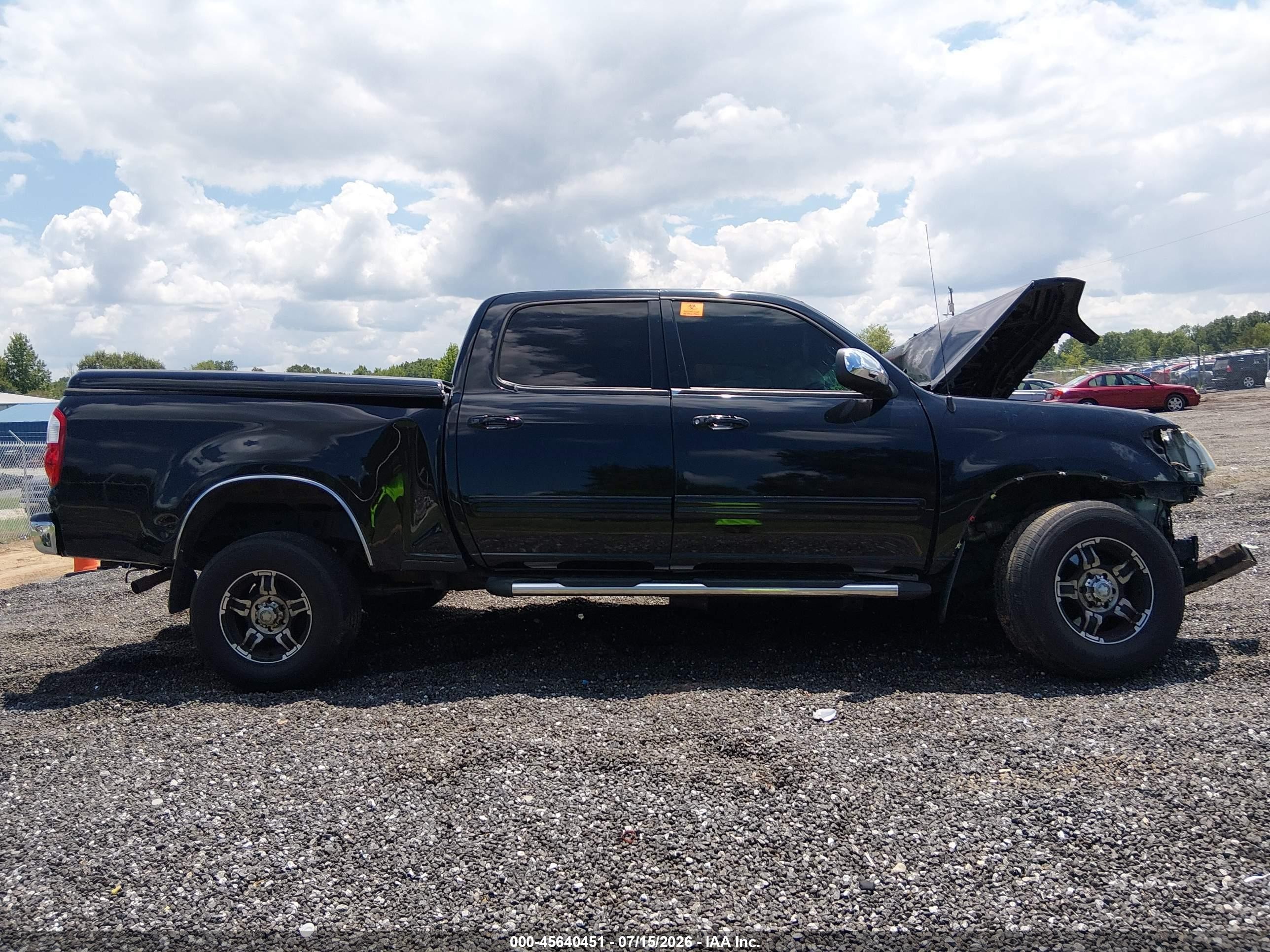 2005 Toyota Tundra Sr5 V8 Black vin: 5TBDT44165S479587