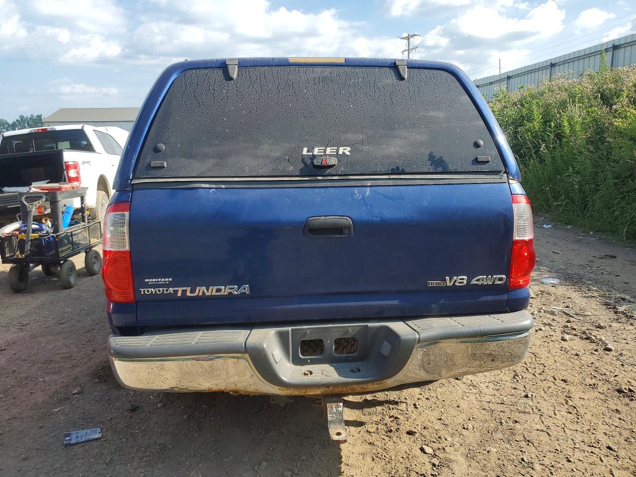 2006 Toyota Tundra Double Cab Sr5 Blue vin: 5TBDT44166S503856