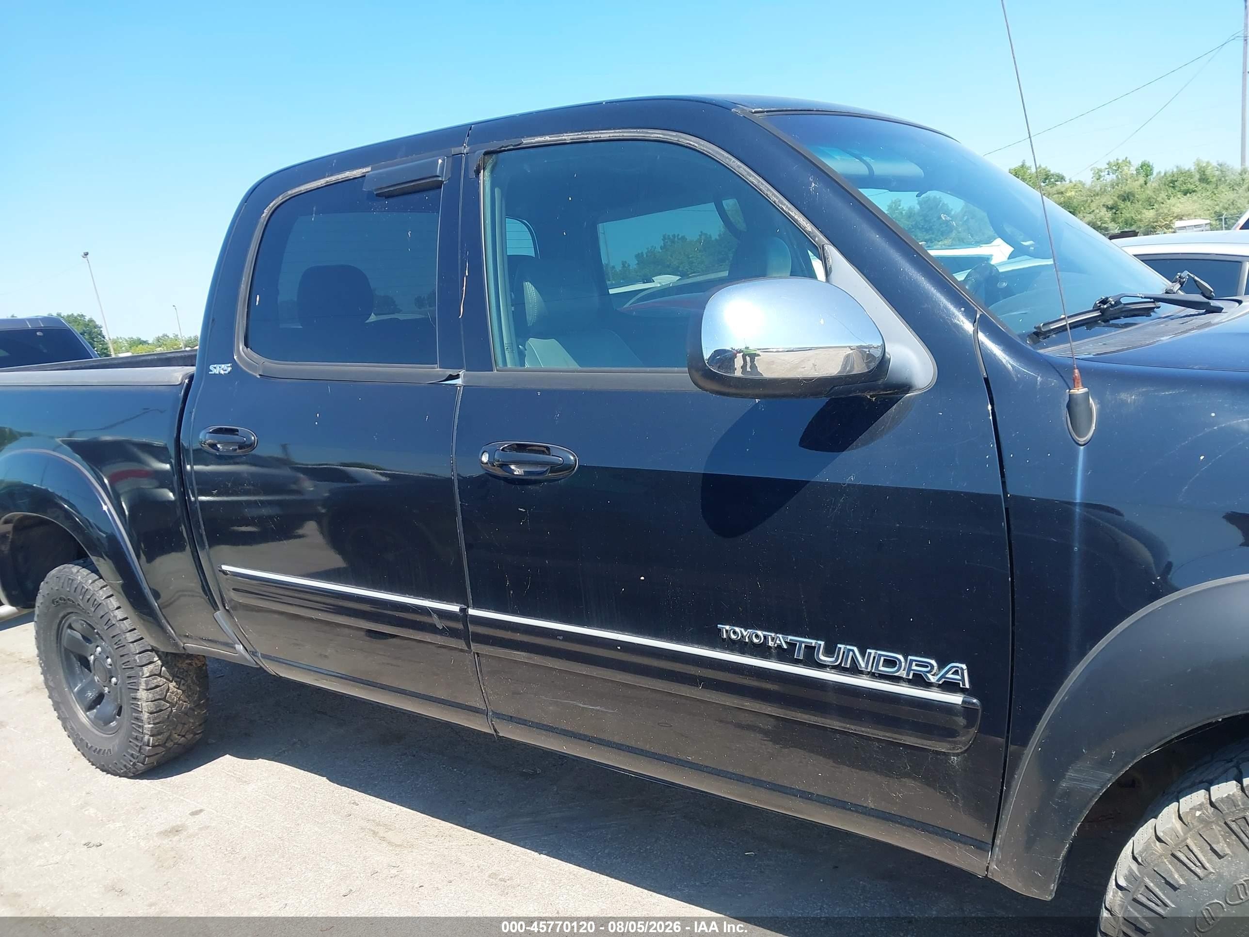 2006 Toyota Tundra Sr5 V8 Black vin: 5TBDT44166S533360