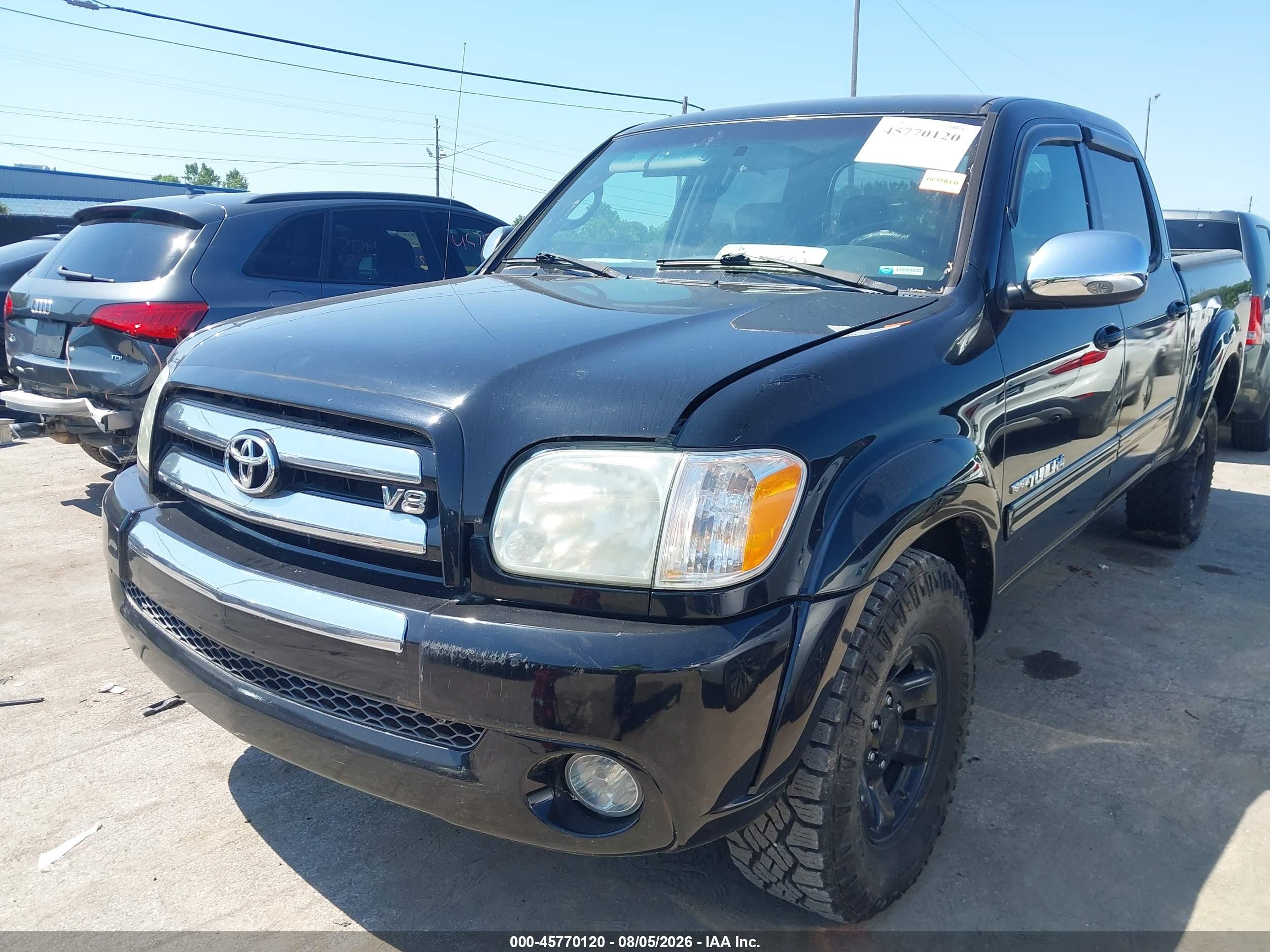 2006 Toyota Tundra Sr5 V8 Black vin: 5TBDT44166S533360