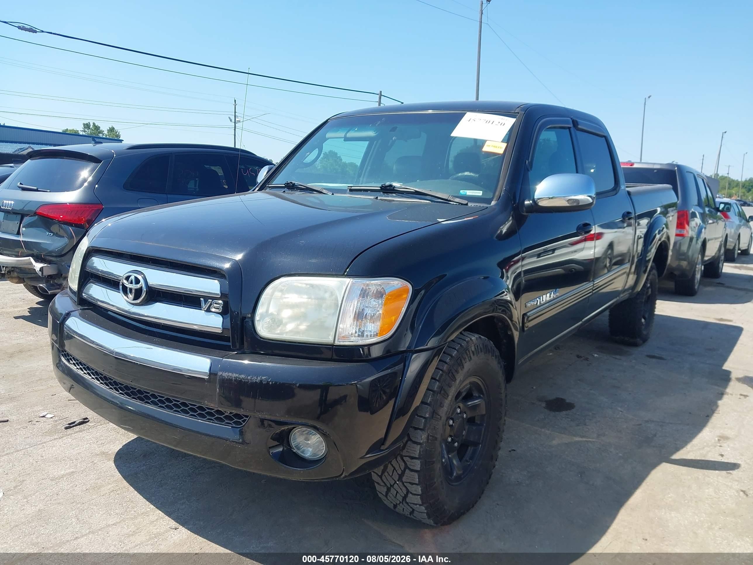 2006 Toyota Tundra Sr5 V8 Black vin: 5TBDT44166S533360