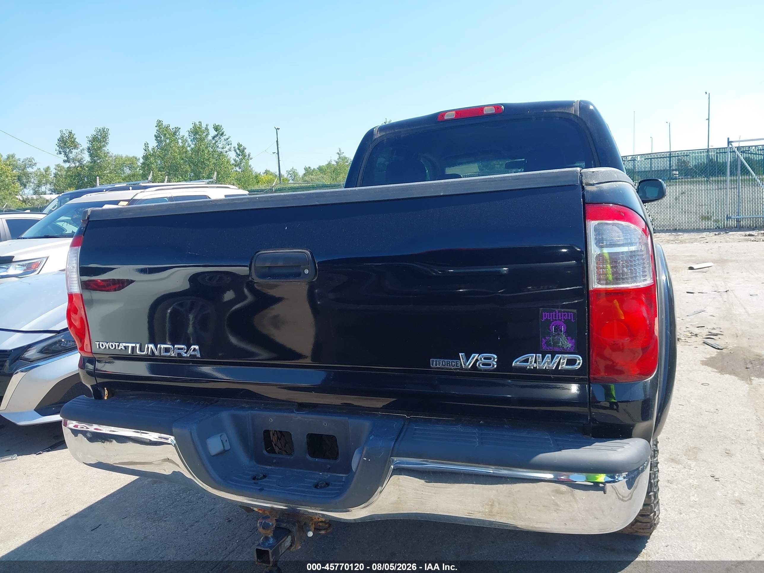 2006 Toyota Tundra Sr5 V8 Black vin: 5TBDT44166S533360