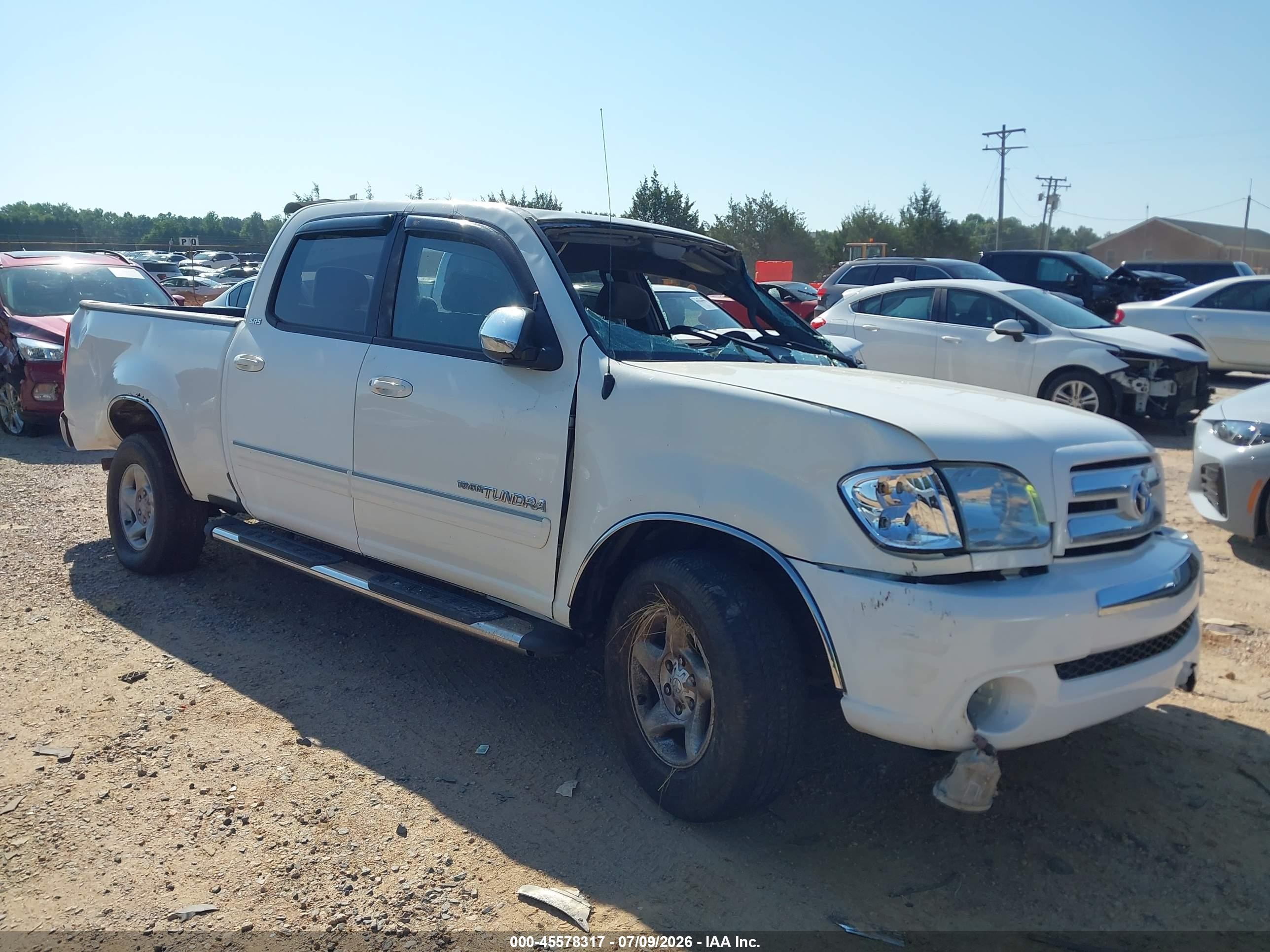2004 Toyota Tundra Sr5 V8 White vin: 5TBDT44174S457967