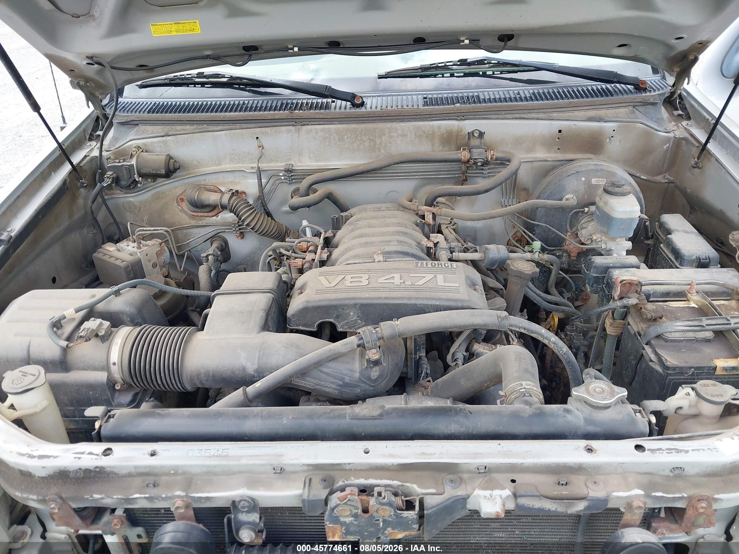 2005 Toyota Tundra Sr5 V8 Серебряный vin: 5TBDT44175S477380