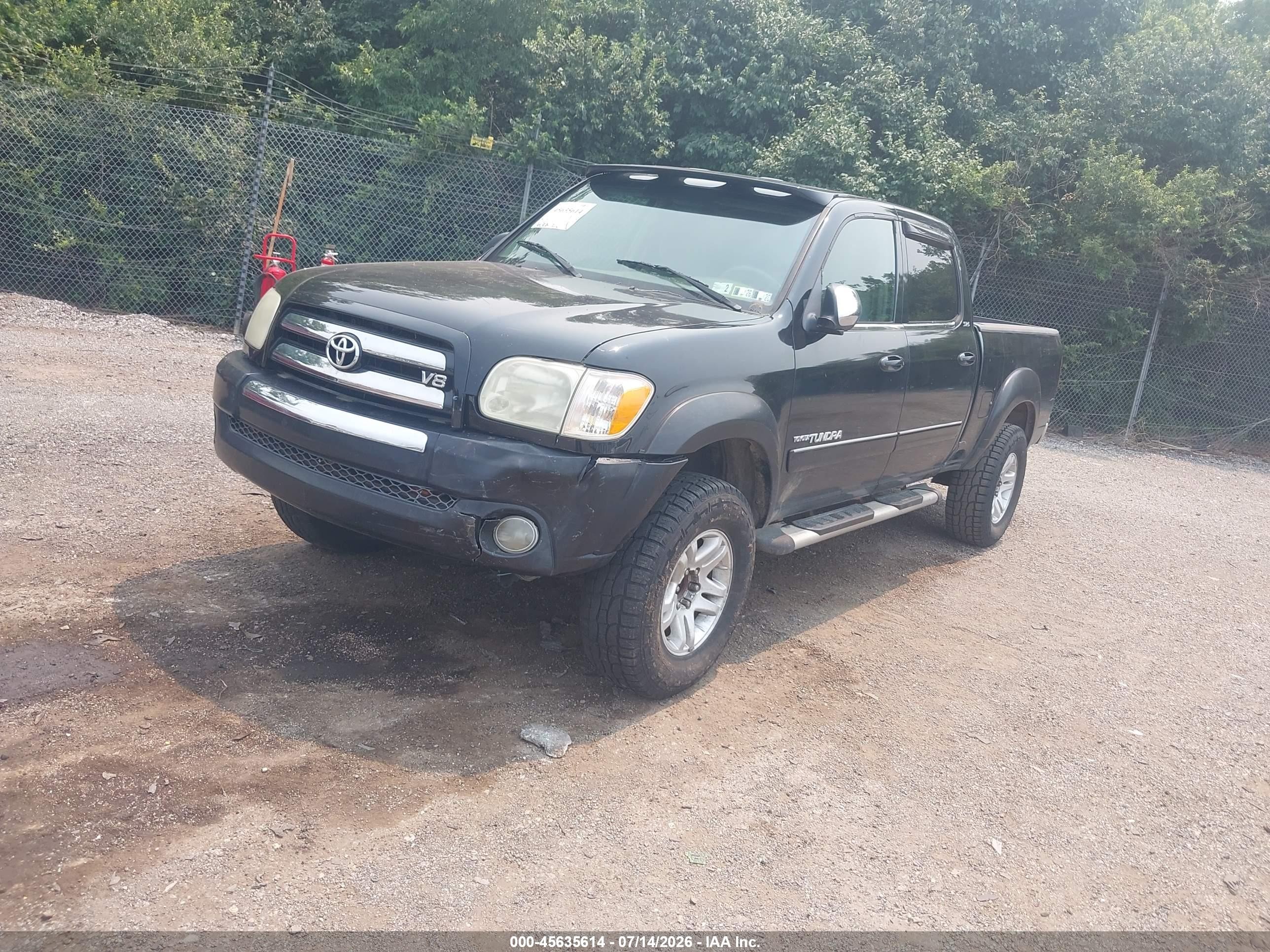 2005 Toyota Tundra Sr5 V8 Black vin: 5TBDT44175S490386