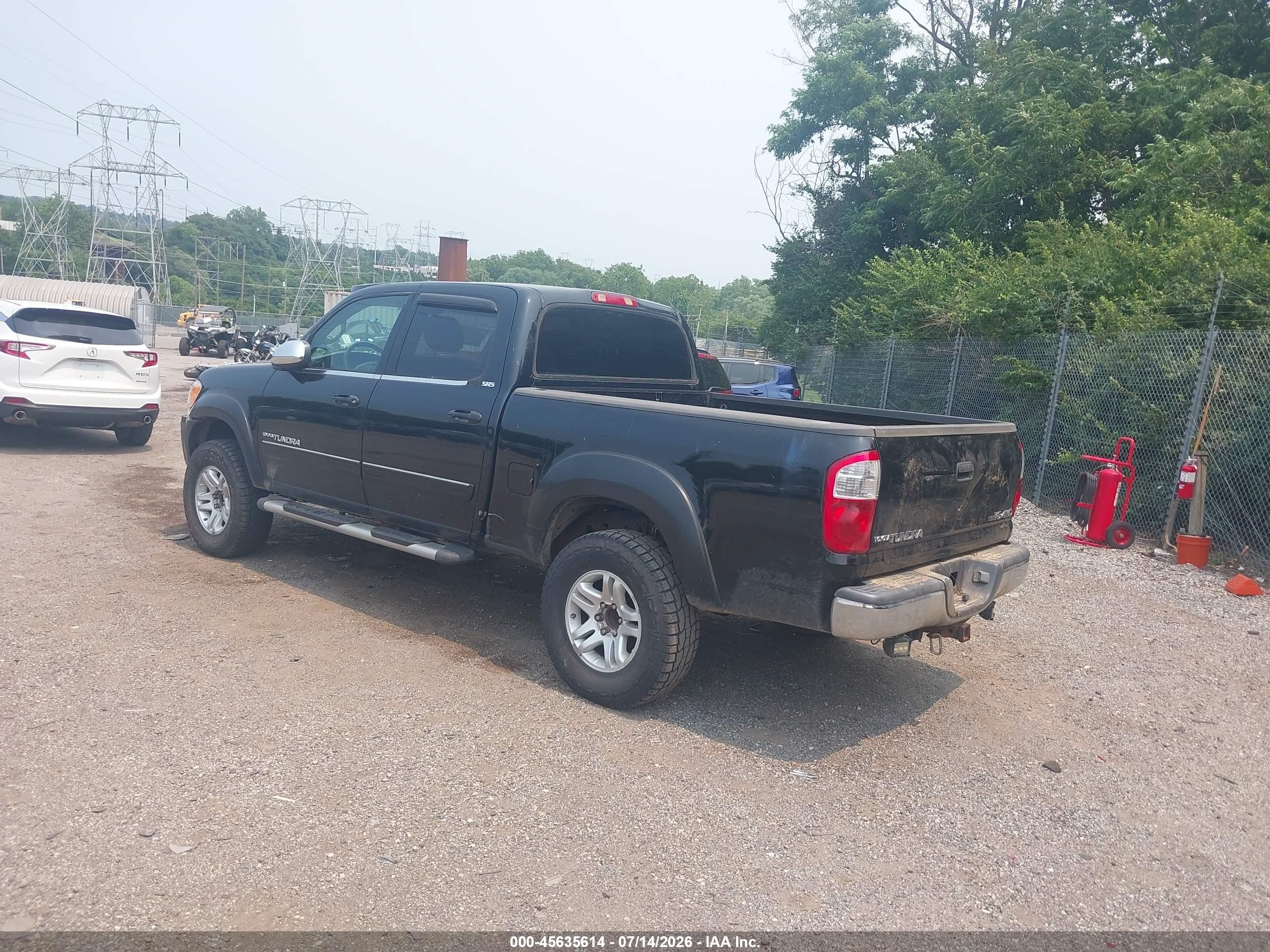 2005 Toyota Tundra Sr5 V8 Black vin: 5TBDT44175S490386