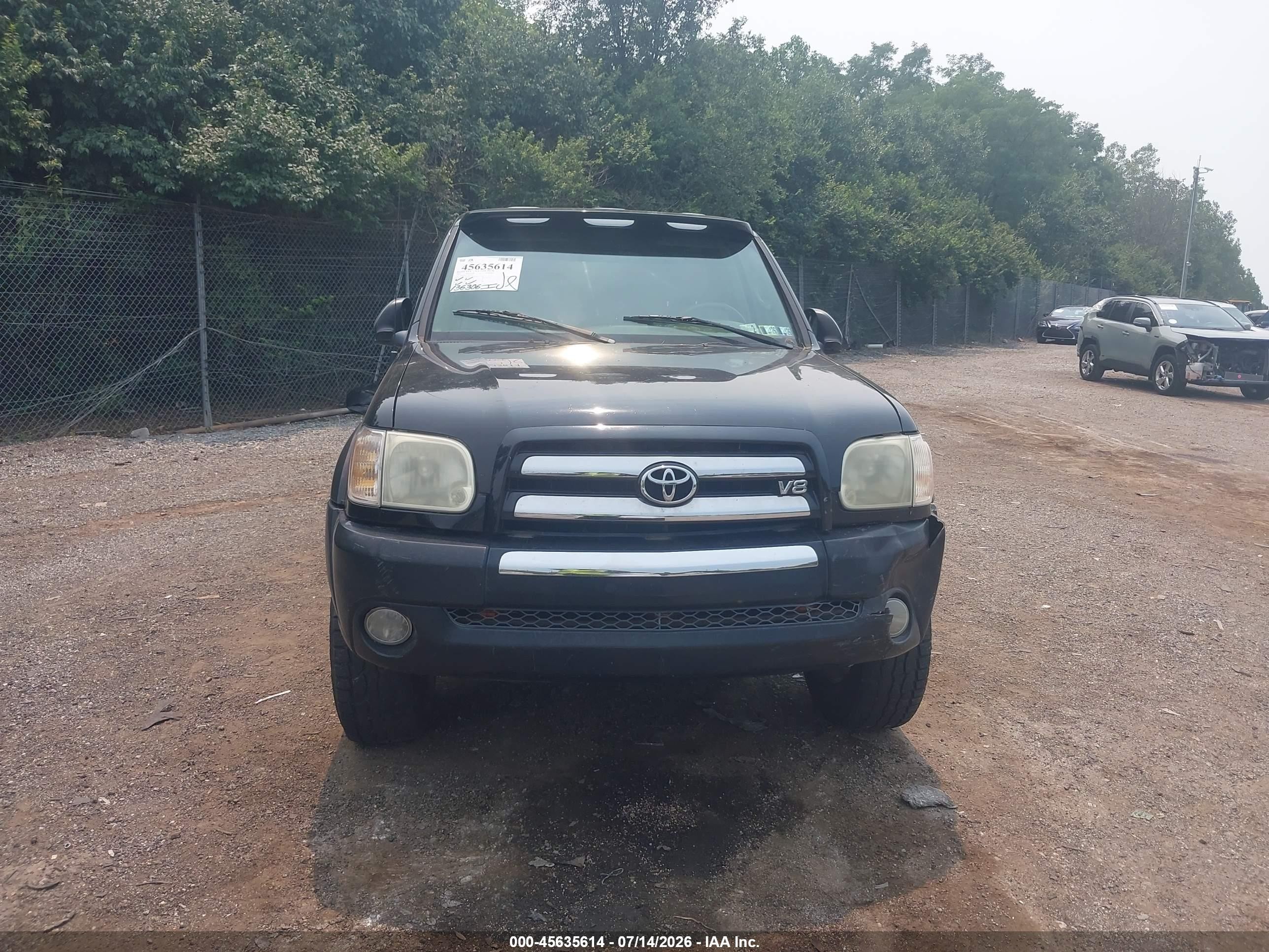 2005 Toyota Tundra Sr5 V8 Black vin: 5TBDT44175S490386