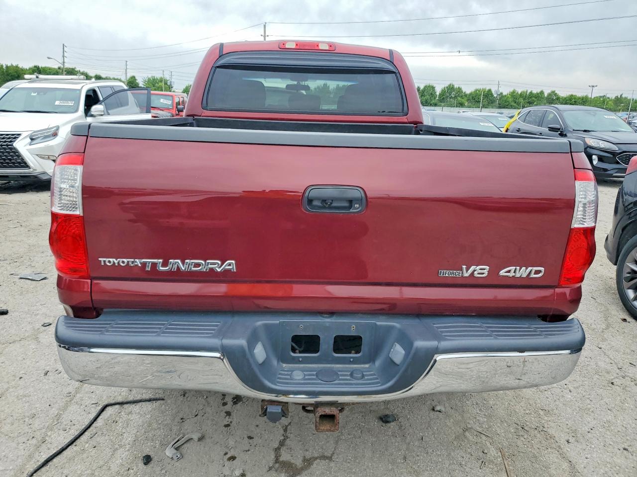 2006 Toyota Tundra Double Cab Sr5 Burgundy vin: 5TBDT44176S502652