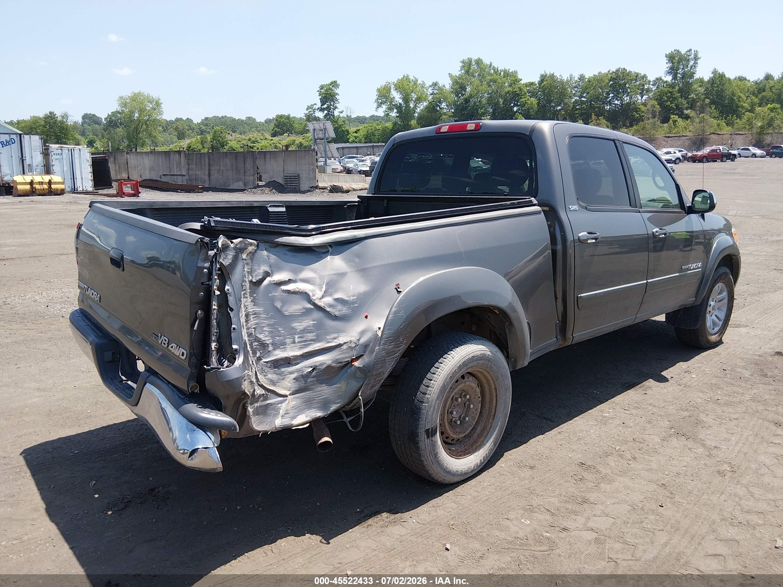 2006 Toyota Tundra Sr5 V8 Gray vin: 5TBDT44176S533190