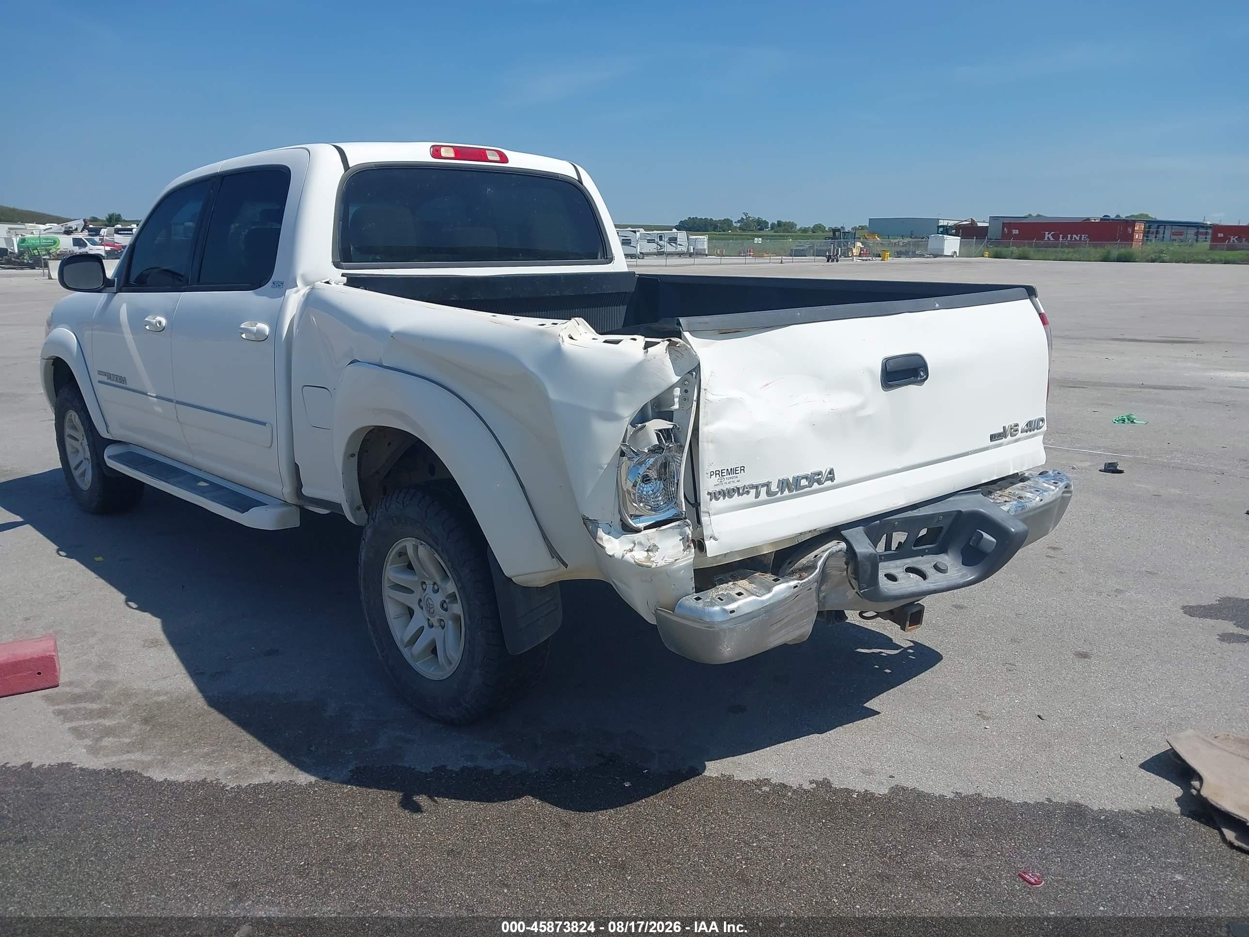2006 Toyota Tundra Sr5 V8 White vin: 5TBDT44176S551236