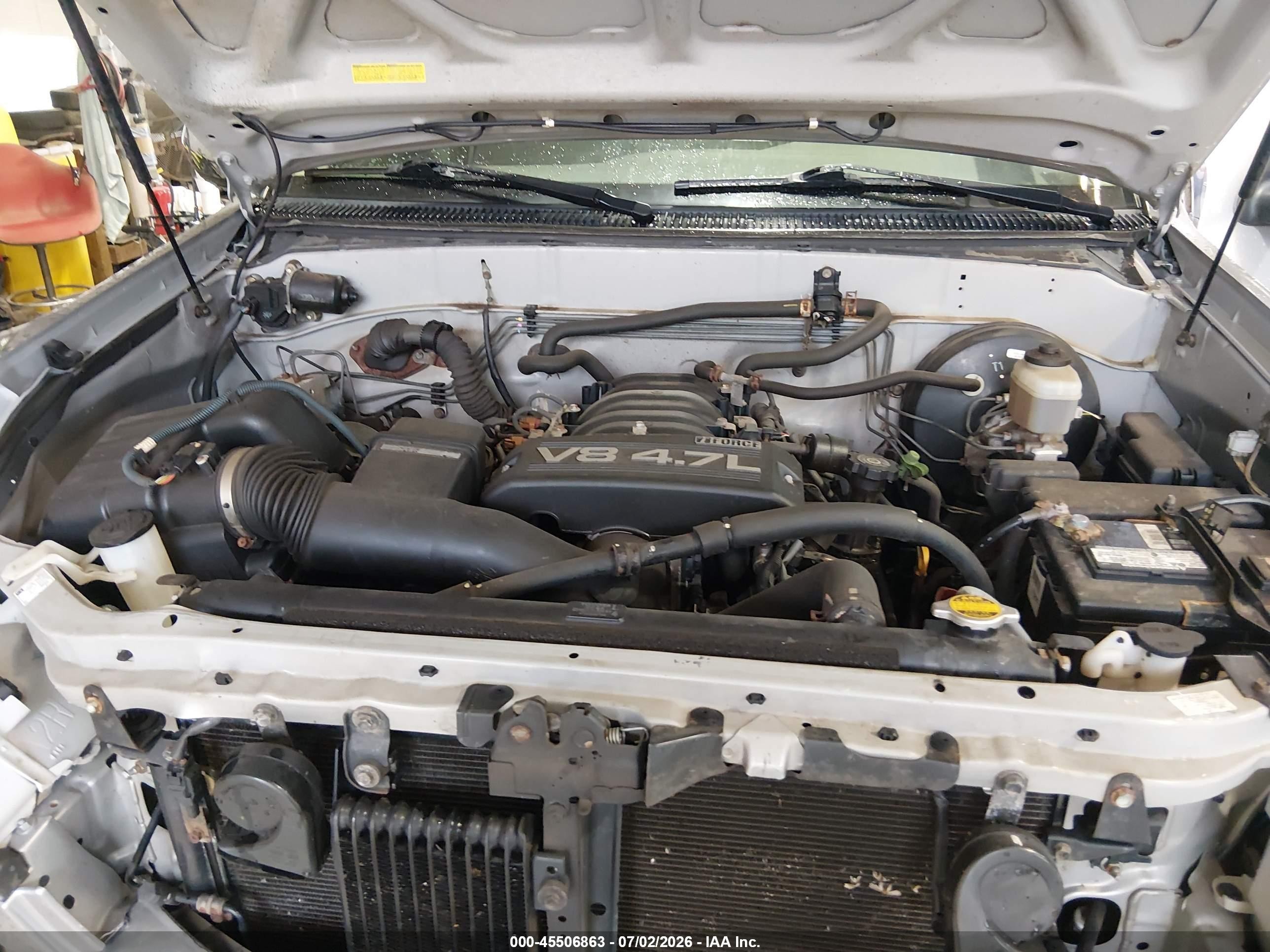 2005 Toyota Tundra Sr5 V8 Silver vin: 5TBDT44185S467635