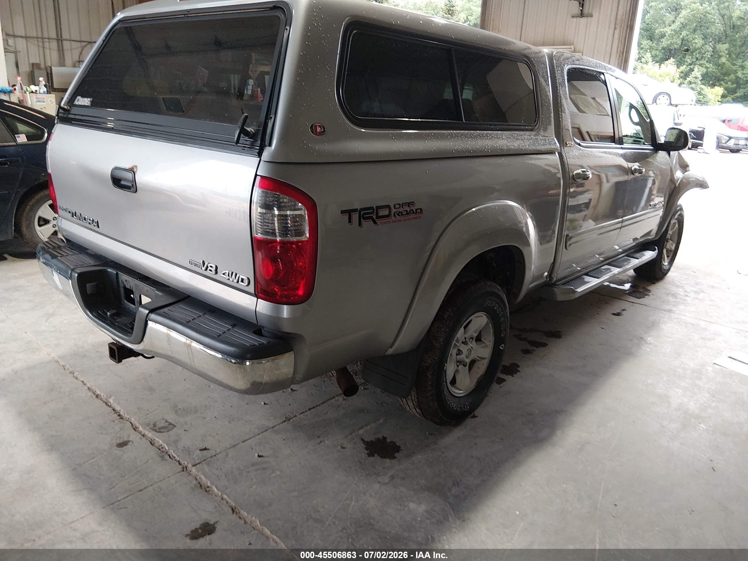 2005 Toyota Tundra Sr5 V8 Silver vin: 5TBDT44185S467635