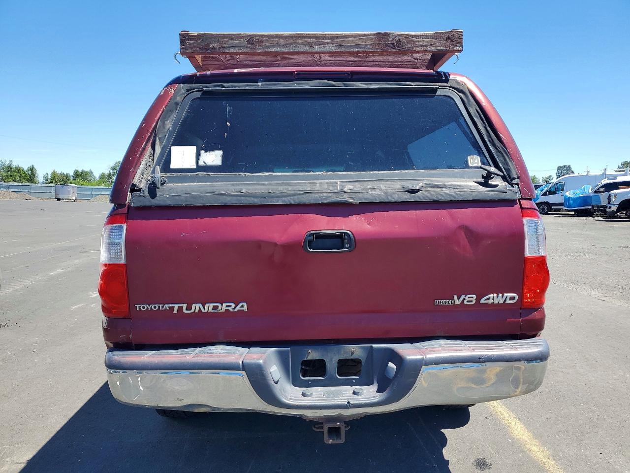 2005 Toyota Tundra Double Cab Sr5 Burgundy vin: 5TBDT44185S488291
