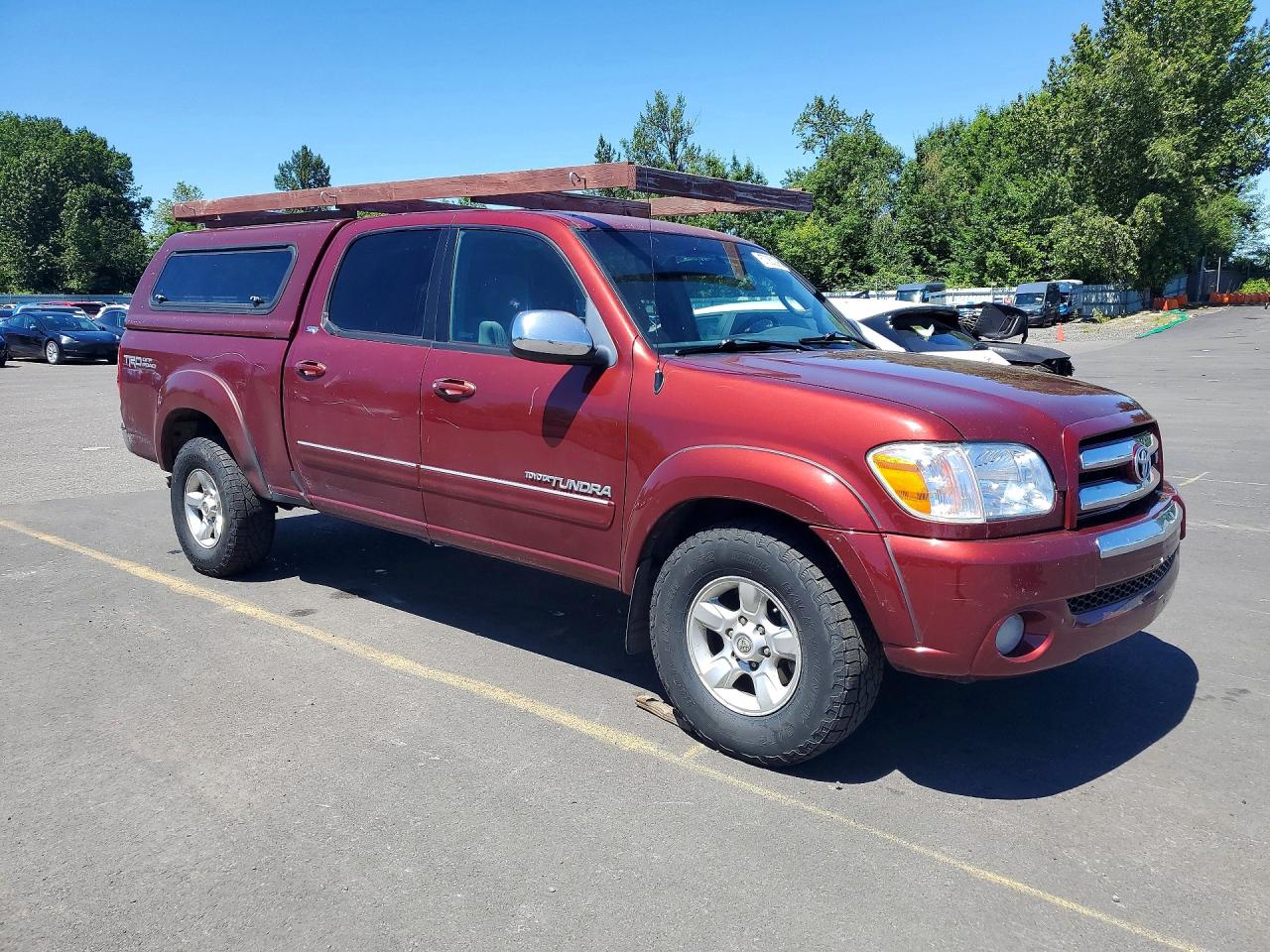 2005 Toyota Tundra Double Cab Sr5 Burgundy vin: 5TBDT44185S488291