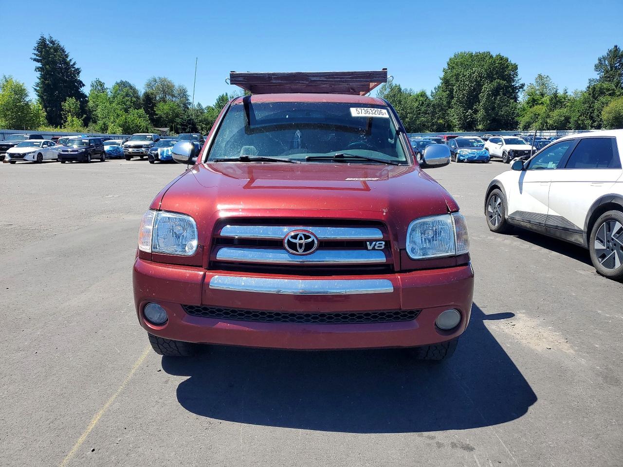 2005 Toyota Tundra Double Cab Sr5 Burgundy vin: 5TBDT44185S488291