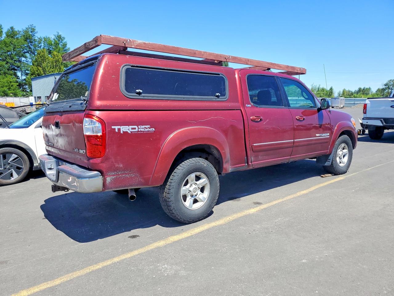 2005 Toyota Tundra Double Cab Sr5 Burgundy vin: 5TBDT44185S488291