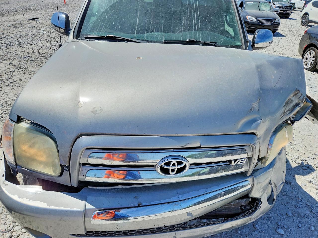 2005 Toyota Tundra Double Cab Sr5 Silver vin: 5TBDT44185S489084