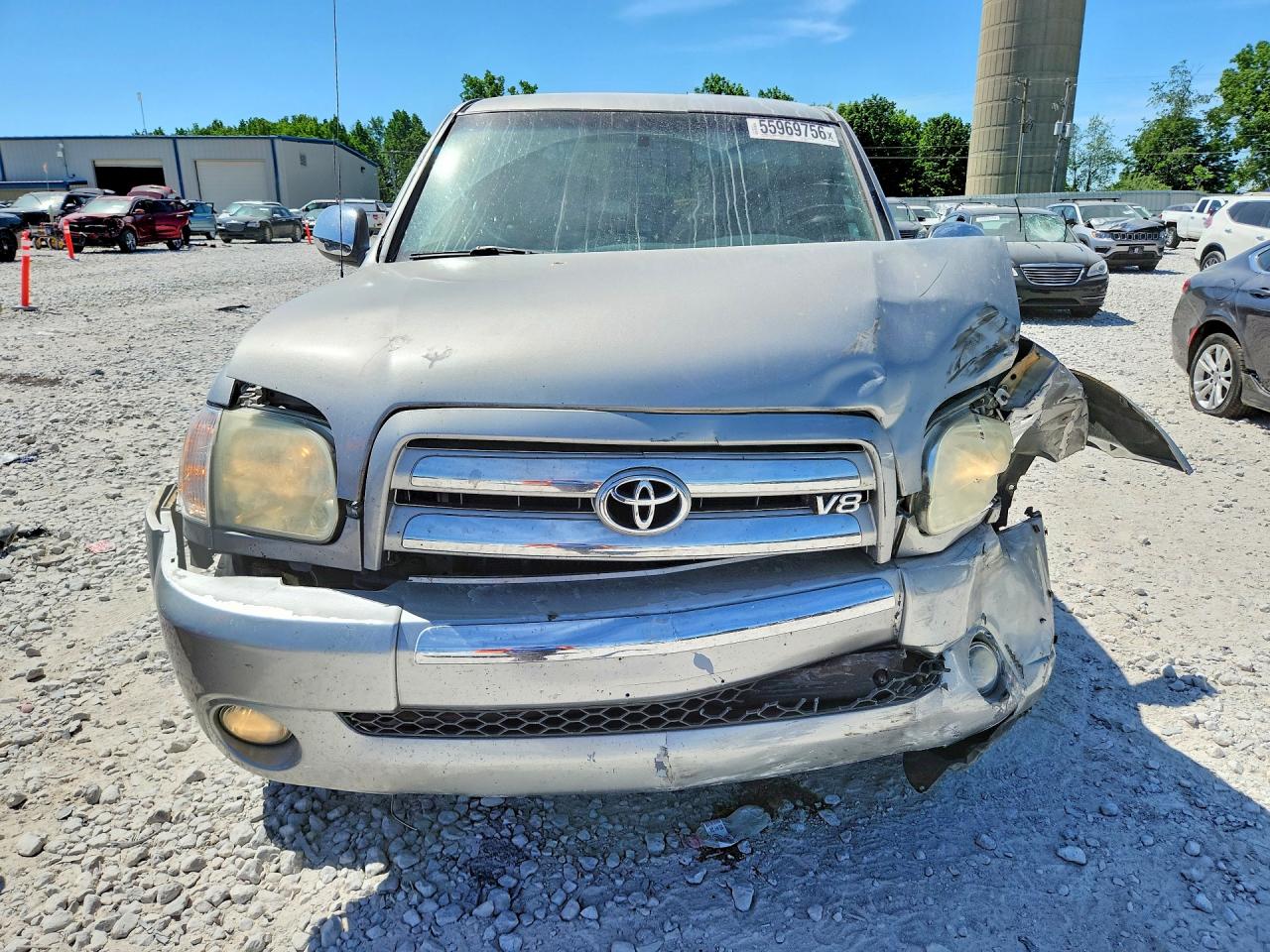 2005 Toyota Tundra Double Cab Sr5 Silver vin: 5TBDT44185S489084