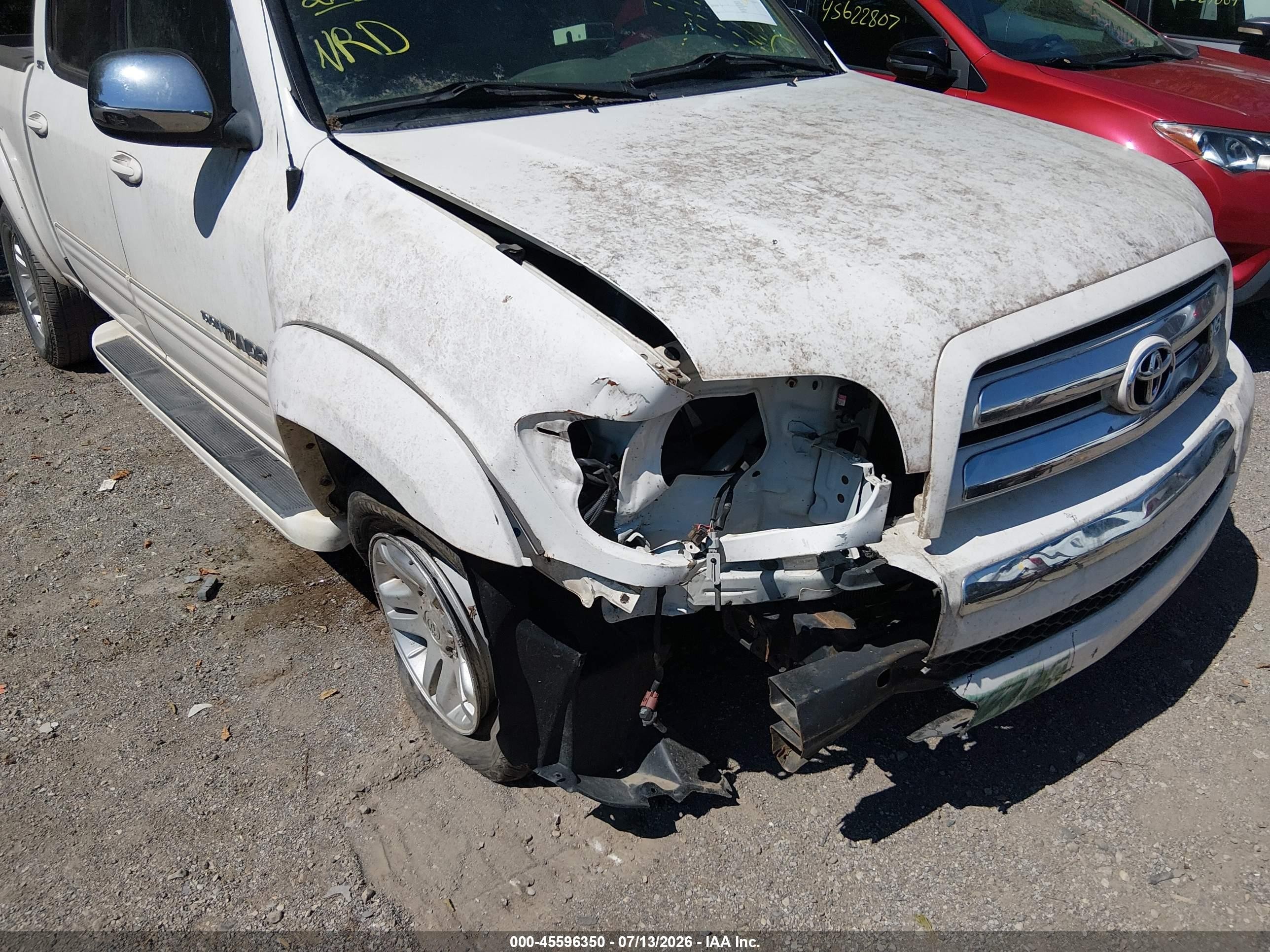 2005 Toyota Tundra Sr5 V8 White vin: 5TBDT44185S496794