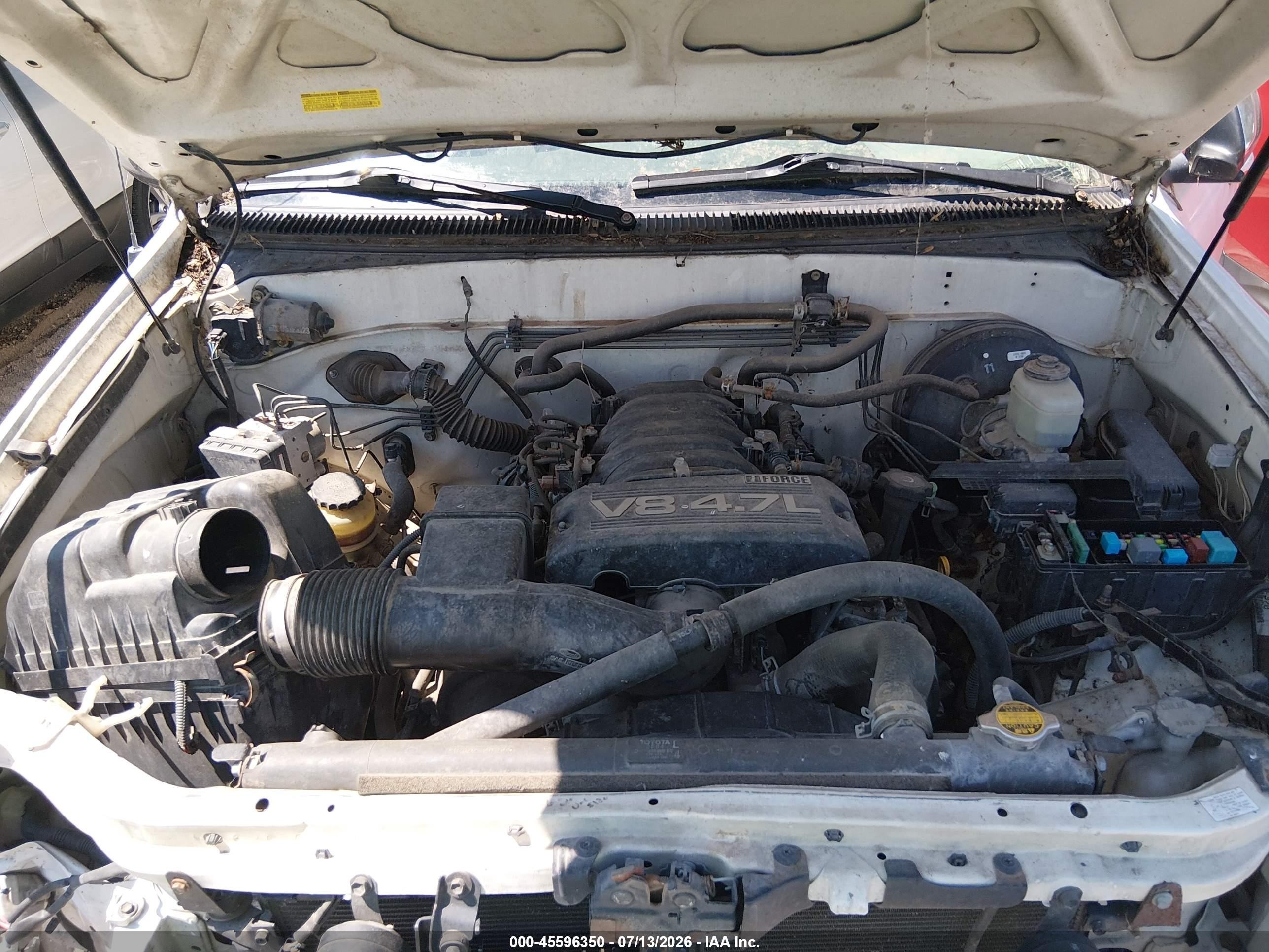 2005 Toyota Tundra Sr5 V8 White vin: 5TBDT44185S496794