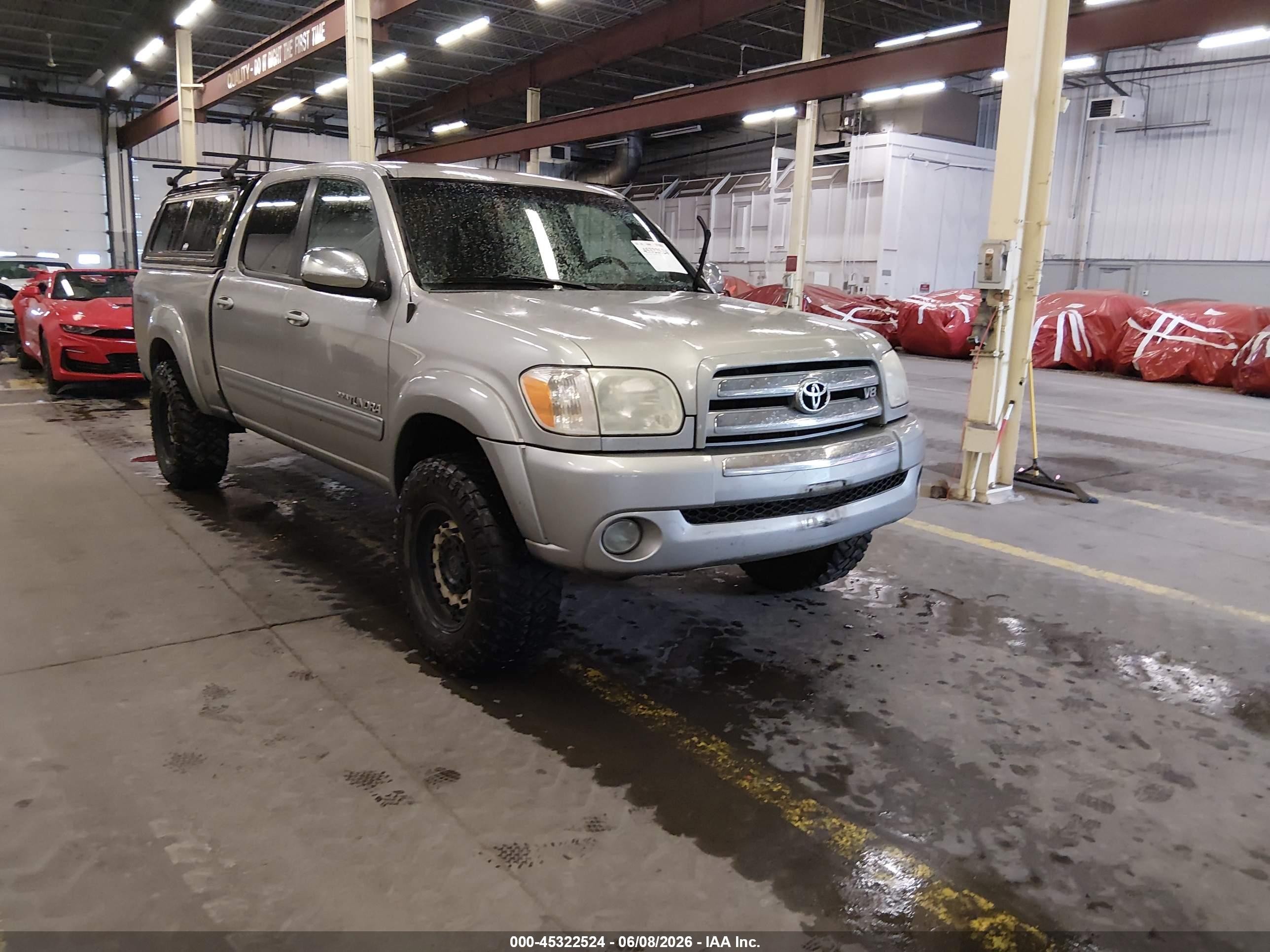2006 Toyota Tundra Sr5 V8 Silver vin: 5TBDT44186S512624