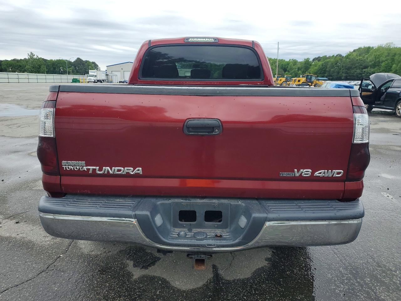 2006 Toyota Tundra Double Cab Sr5 Red vin: 5TBDT44186S521520