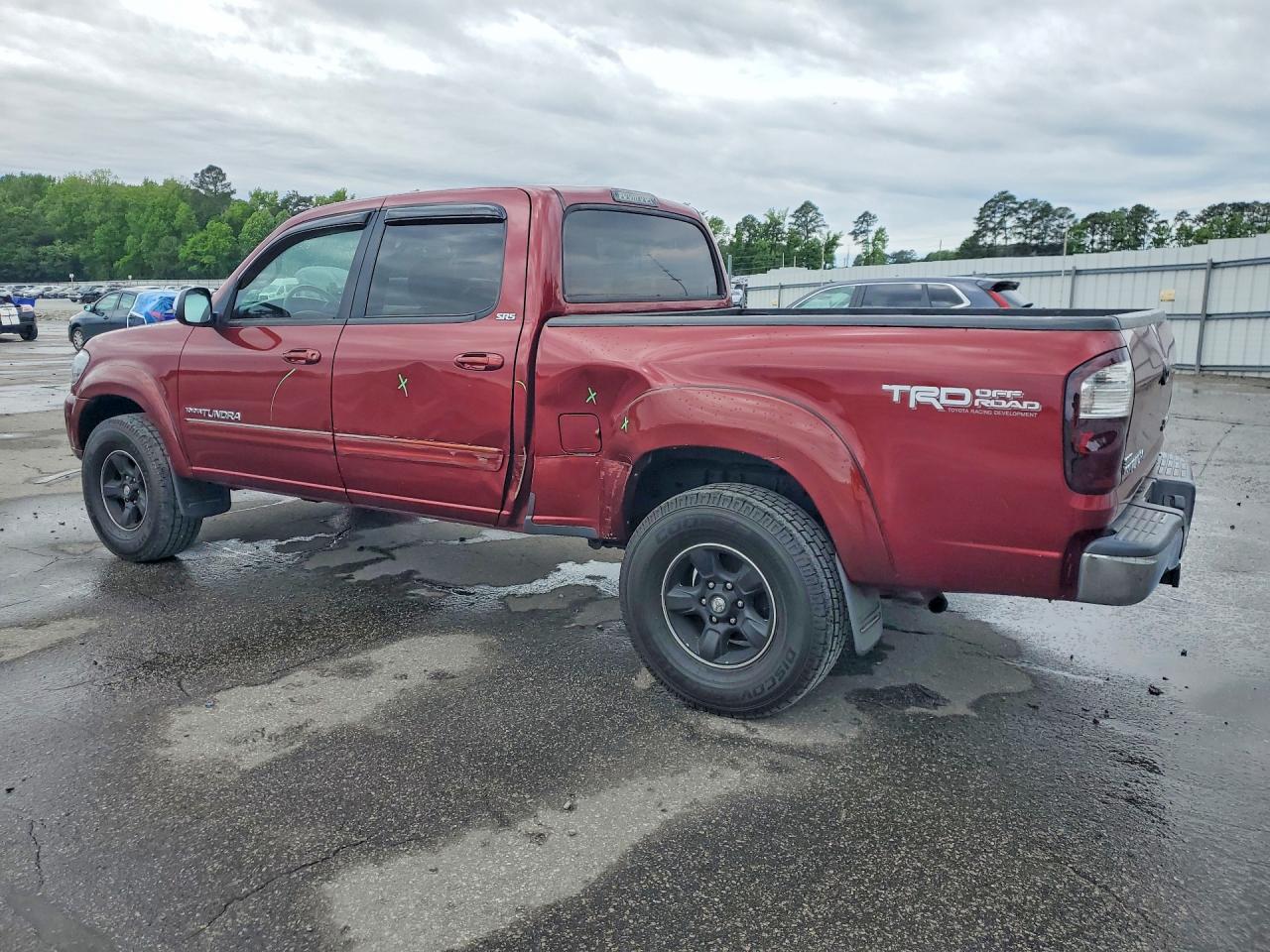 2006 Toyota Tundra Double Cab Sr5 Red vin: 5TBDT44186S521520