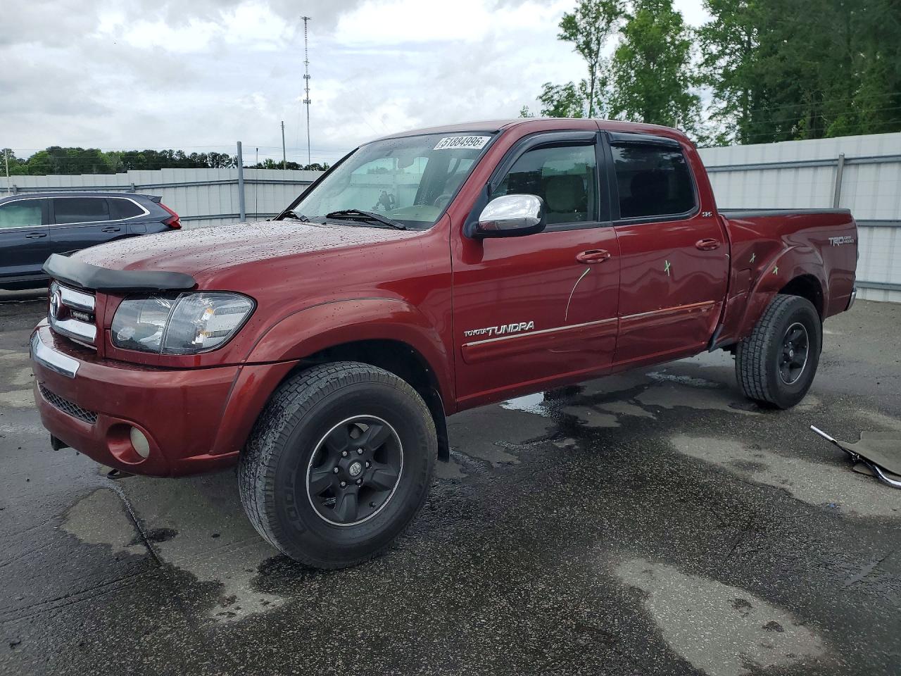2006 Toyota Tundra Double Cab Sr5 Red vin: 5TBDT44186S521520