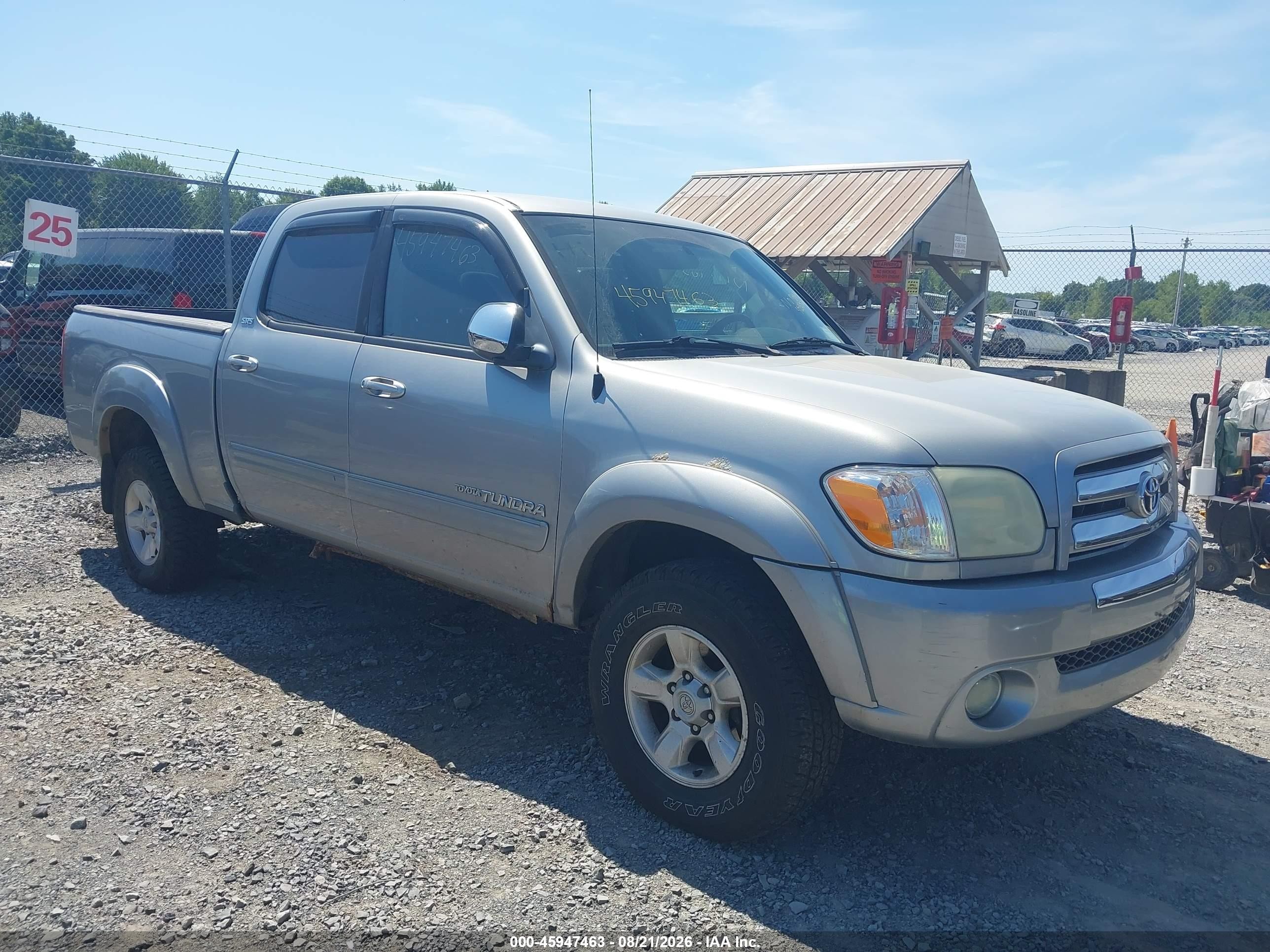 2006 Toyota Tundra Sr5 V8 Silver vin: 5TBDT44186S540939