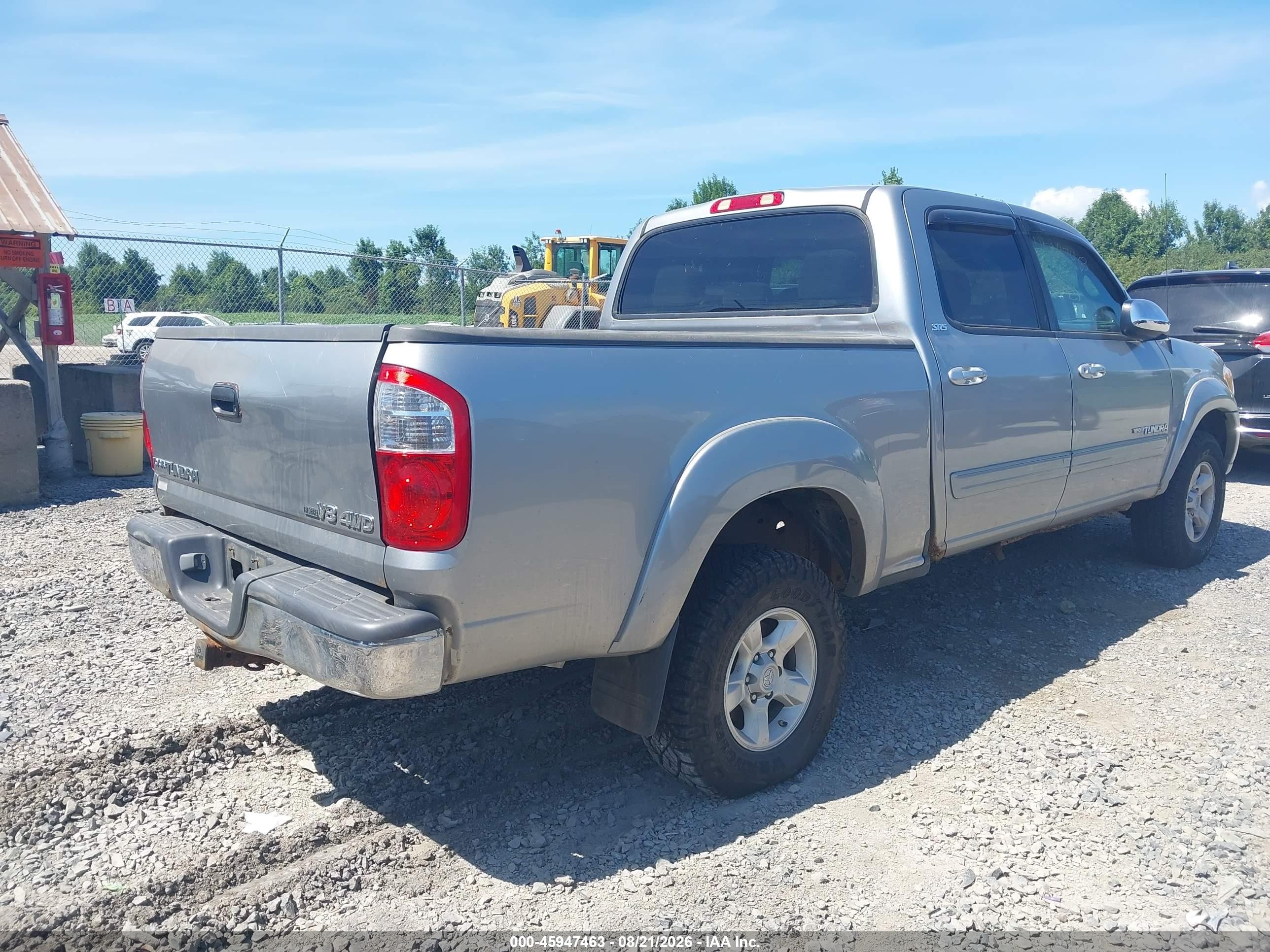 2006 Toyota Tundra Sr5 V8 Silver vin: 5TBDT44186S540939