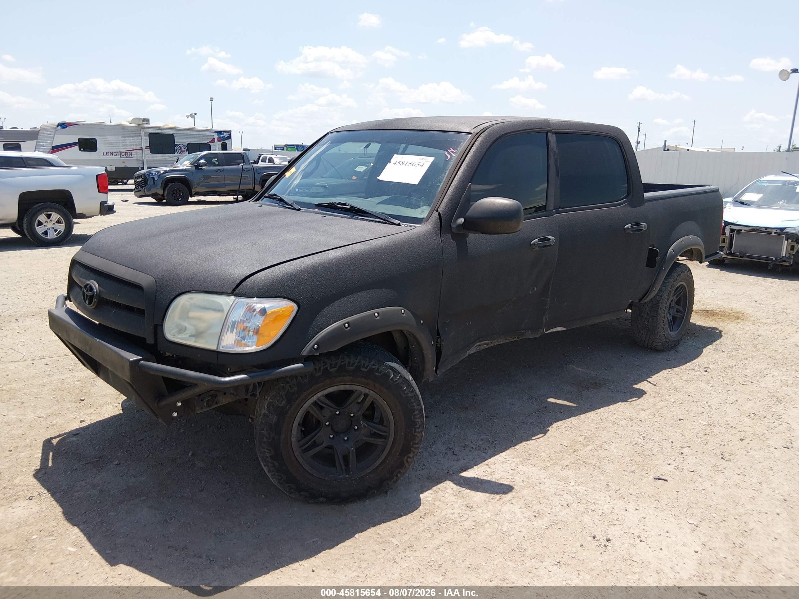 2006 Toyota Tundra Sr5 V8 Black vin: 5TBDT44186S554727