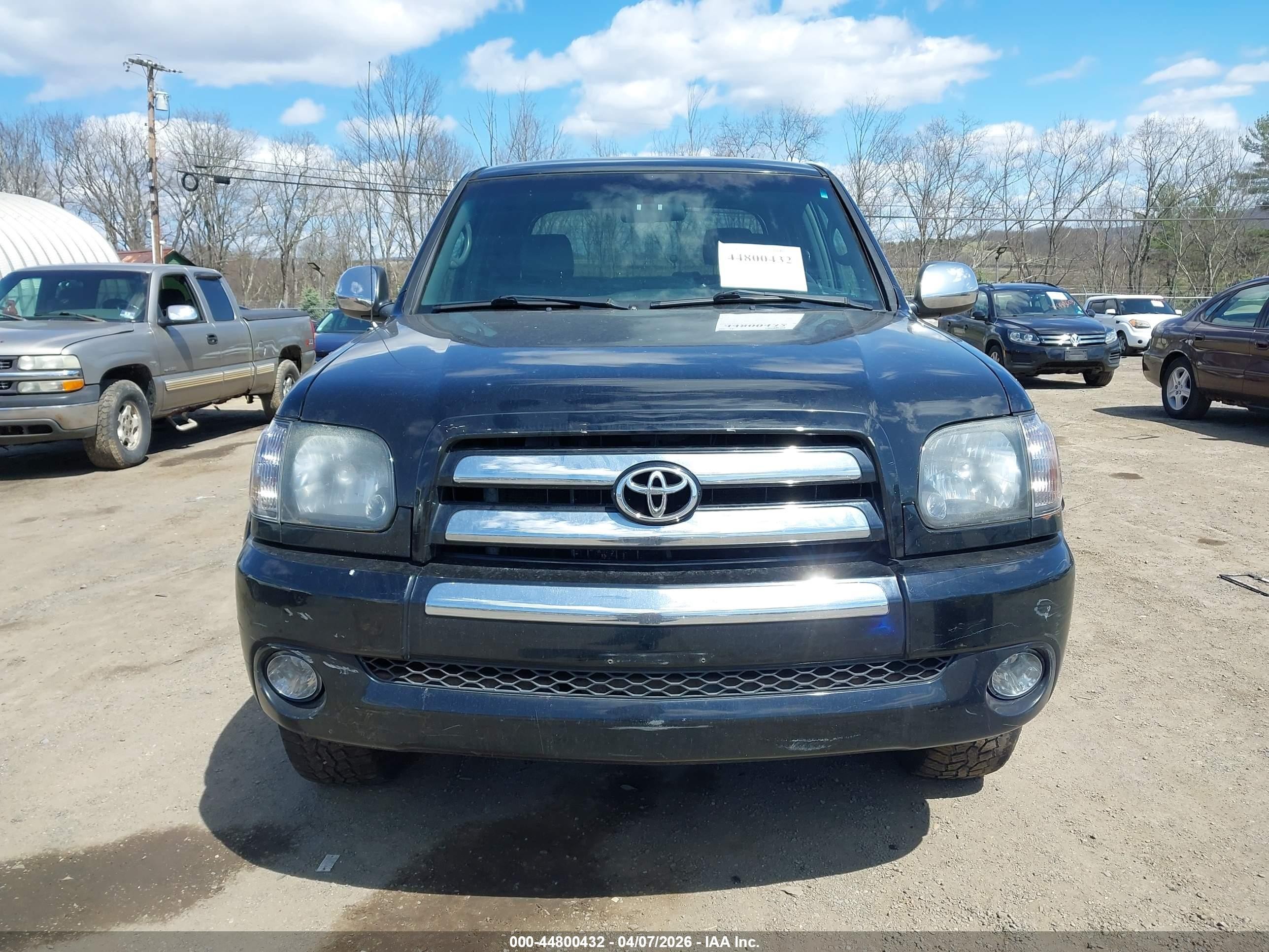 2005 Toyota Tundra Sr5 V8 Black vin: 5TBDT44195S472679