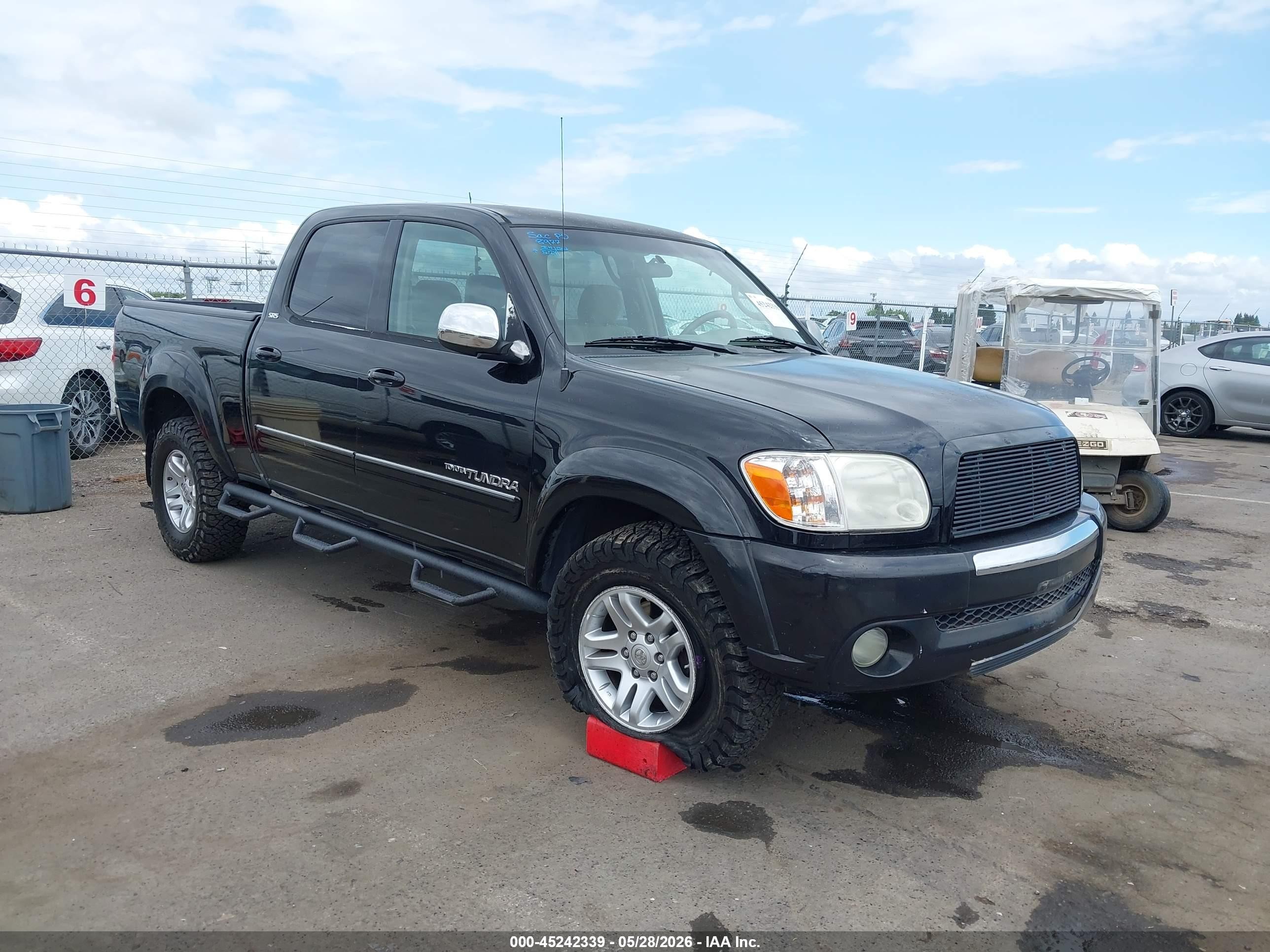 2005 Toyota Tundra Sr5 V8 Black vin: 5TBDT44195S488977