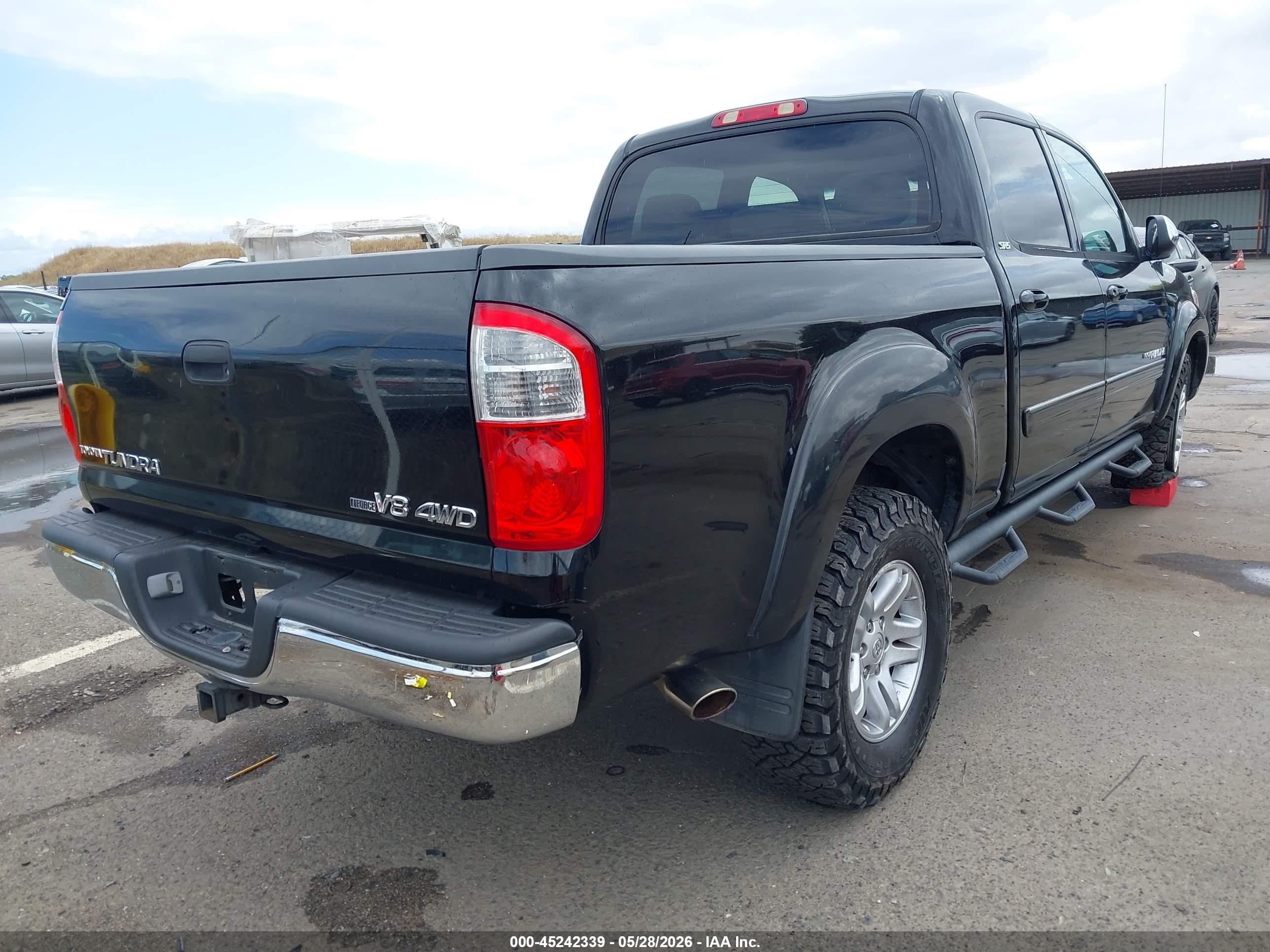 2005 Toyota Tundra Sr5 V8 Black vin: 5TBDT44195S488977