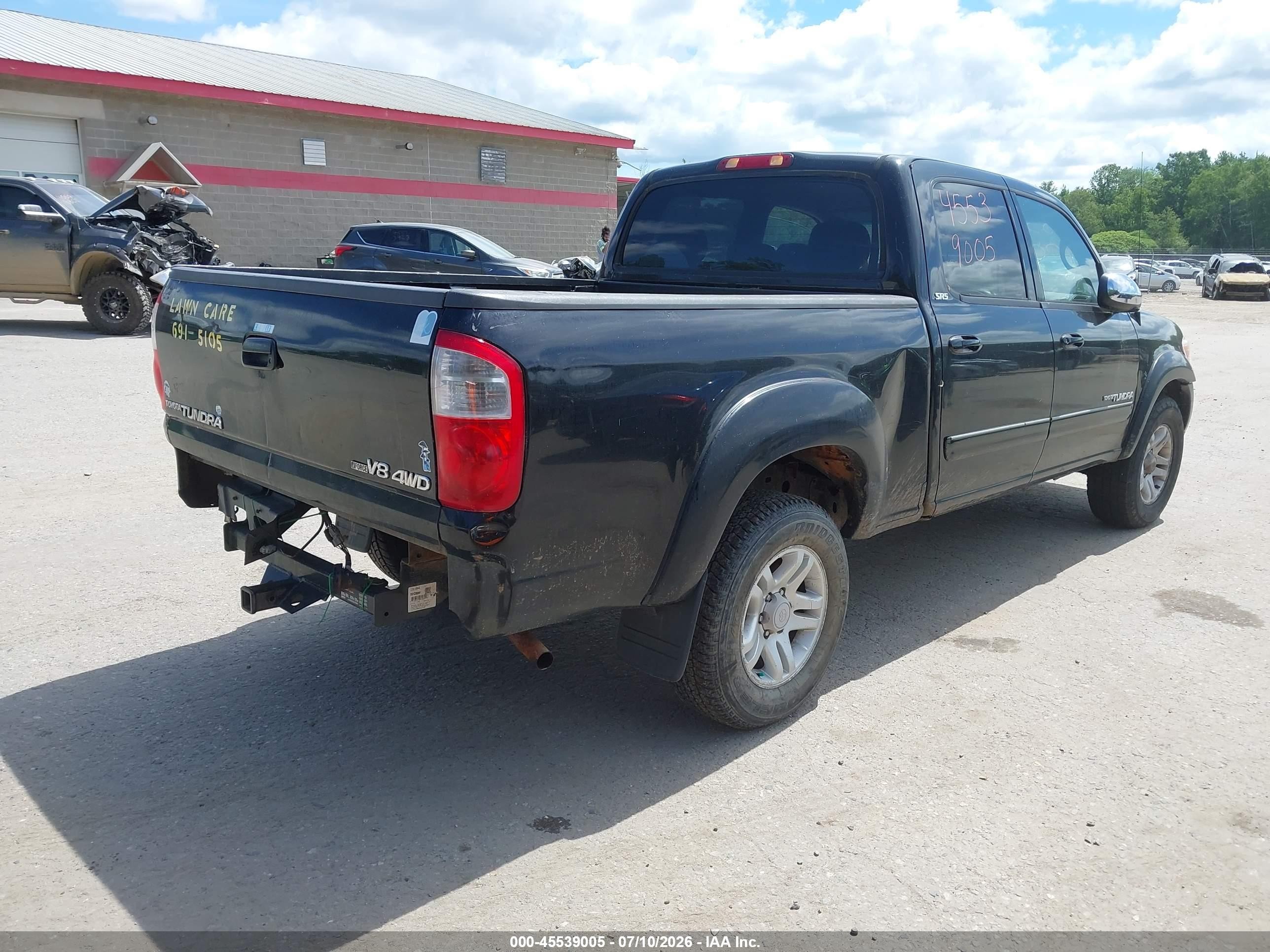 2006 Toyota Tundra Sr5 V8 Черный vin: 5TBDT44196S523602