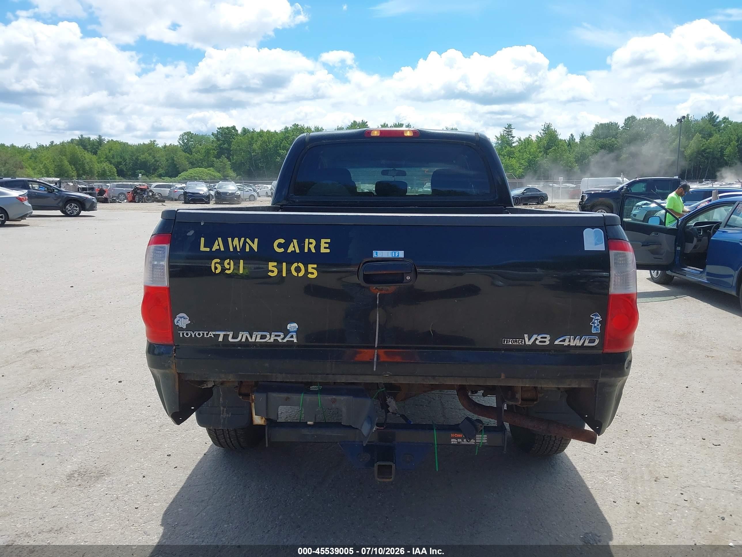 2006 Toyota Tundra Sr5 V8 Черный vin: 5TBDT44196S523602