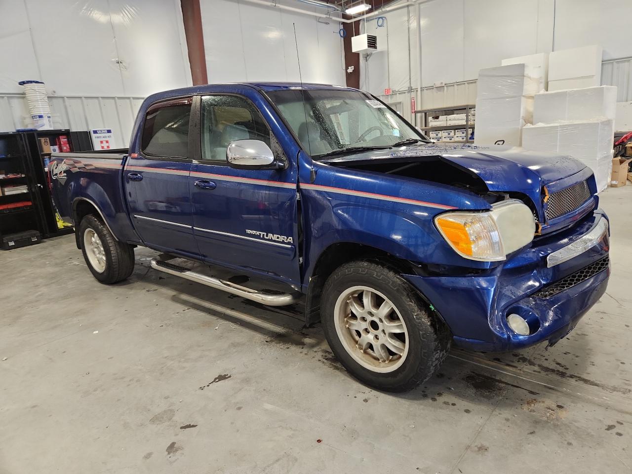 2006 Toyota Tundra Double Cab Sr5 Blue vin: 5TBDT44196S533756
