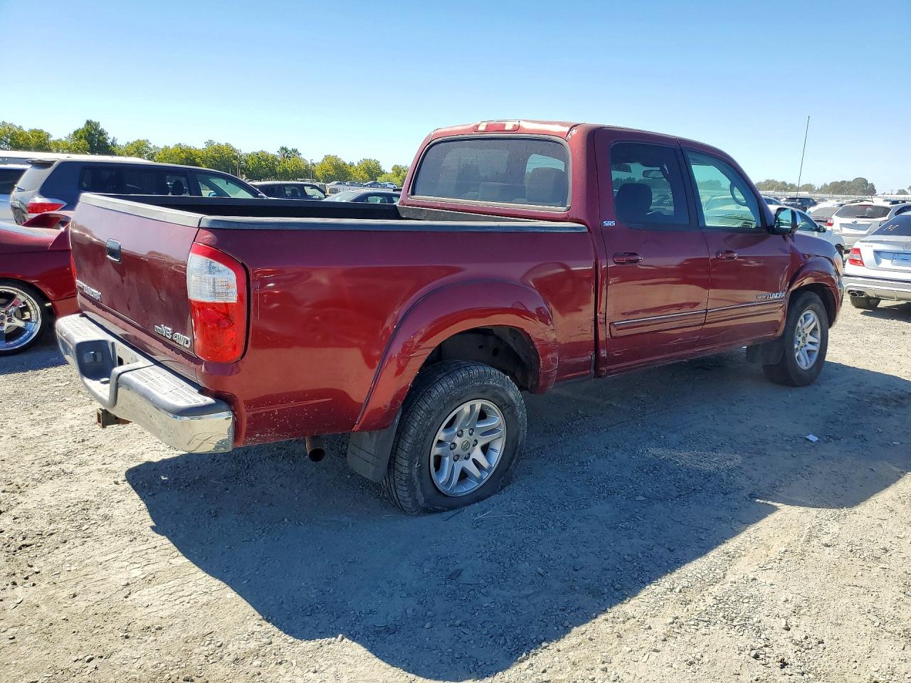 2006 Toyota Tundra Double Cab Sr5 Red vin: 5TBDT44196S552257