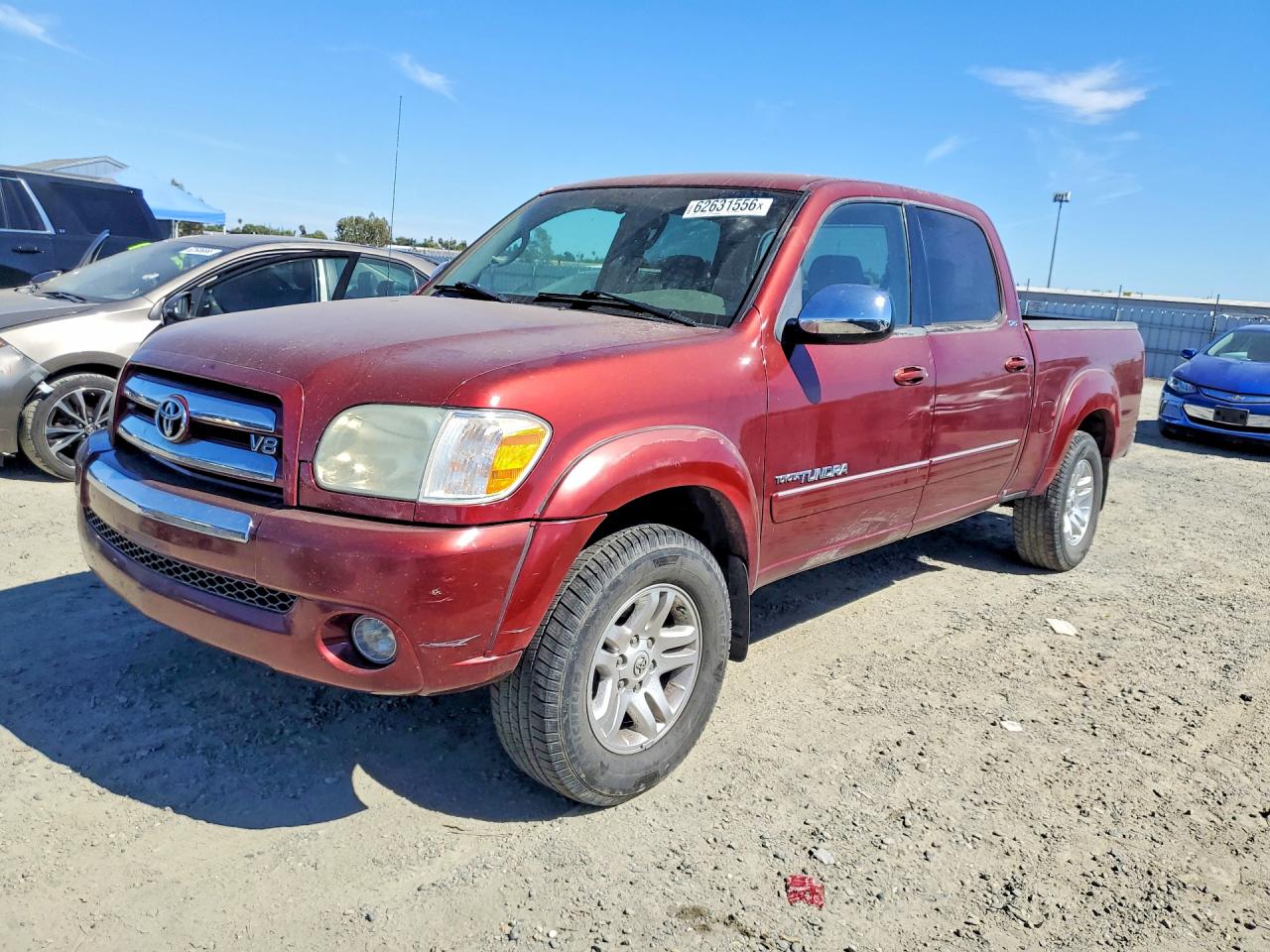 2006 Toyota Tundra Double Cab Sr5 Red vin: 5TBDT44196S552257