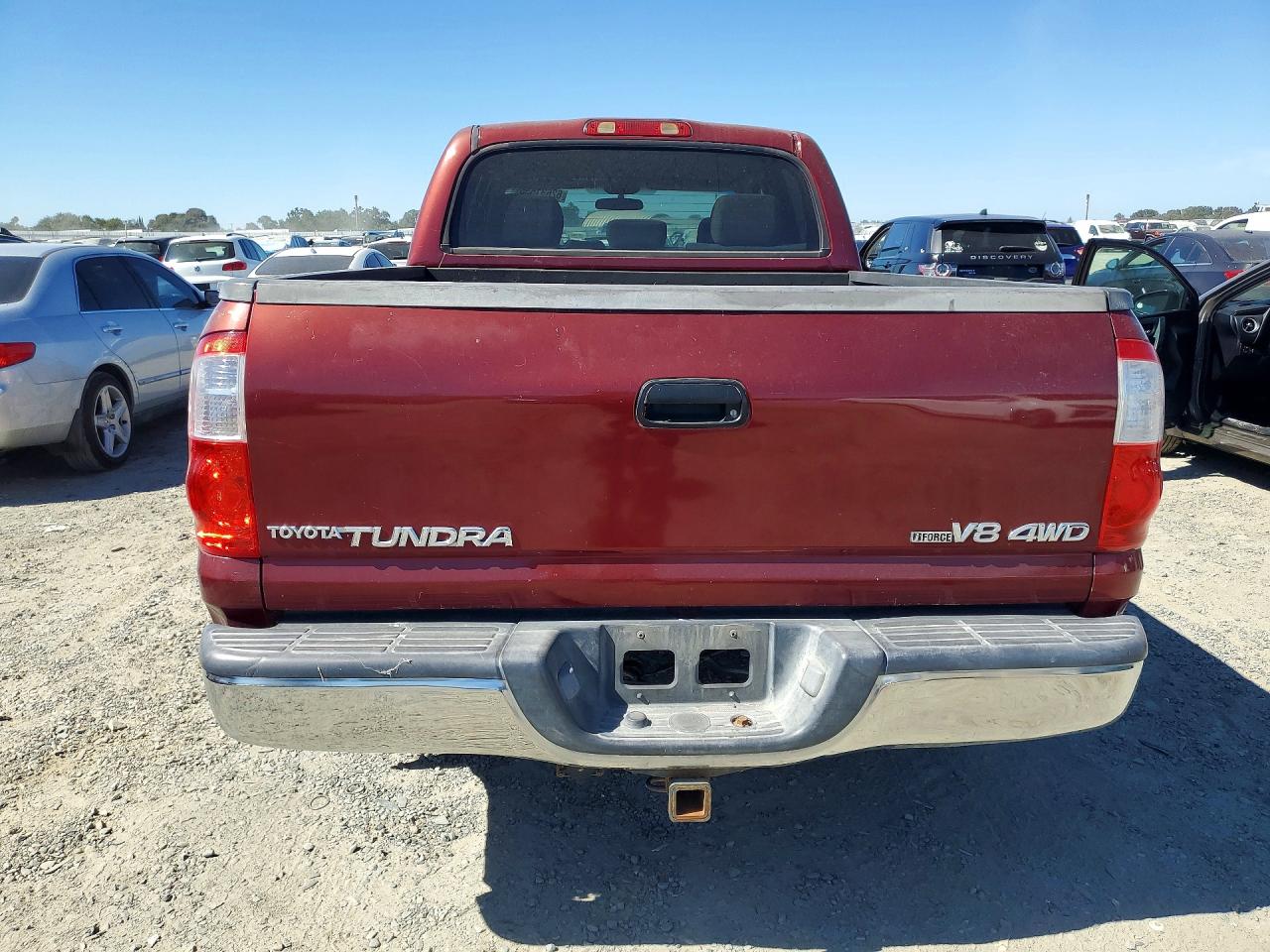 2006 Toyota Tundra Double Cab Sr5 Red vin: 5TBDT44196S552257