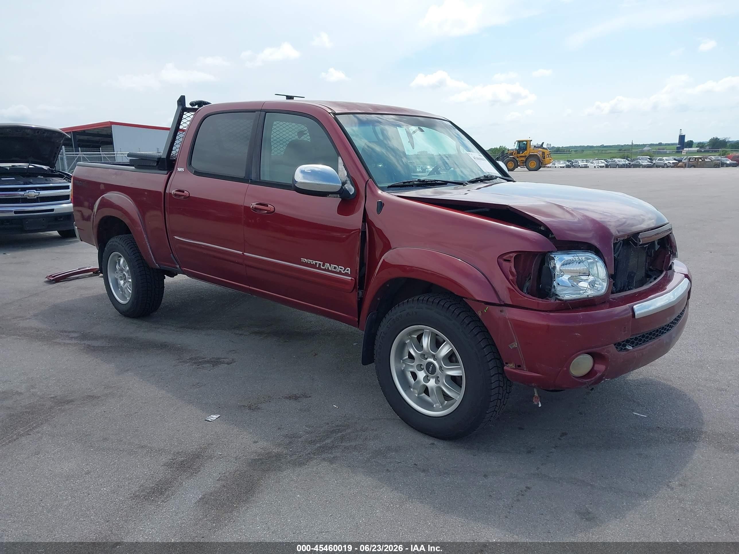 2006 Toyota Tundra Sr5 V8 Red vin: 5TBDT44196S553747
