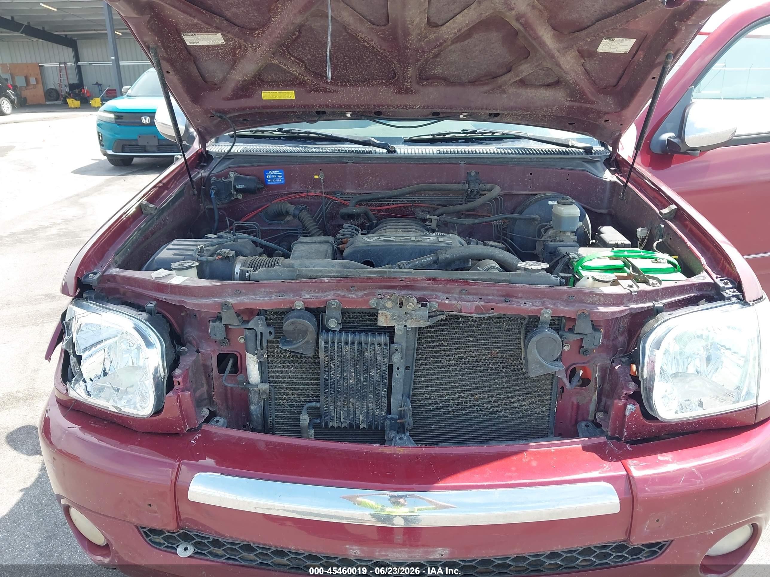 2006 Toyota Tundra Sr5 V8 Red vin: 5TBDT44196S553747