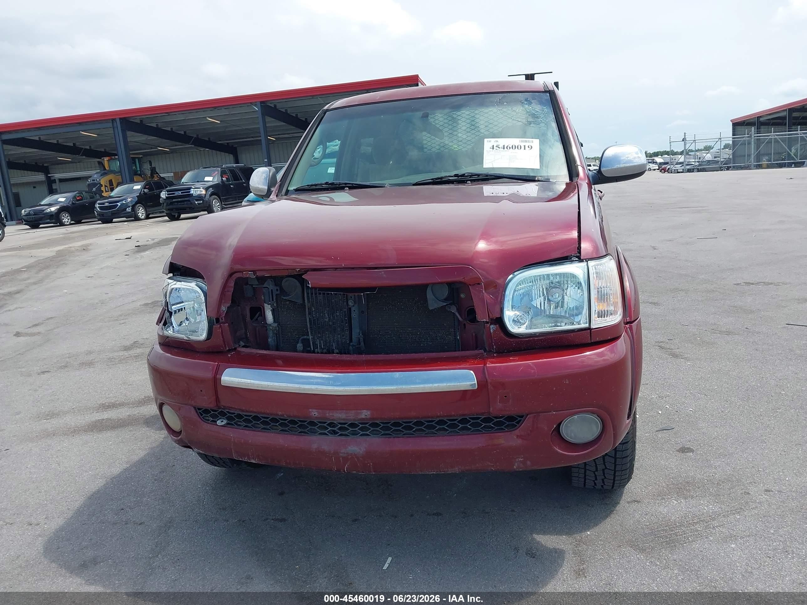2006 Toyota Tundra Sr5 V8 Red vin: 5TBDT44196S553747