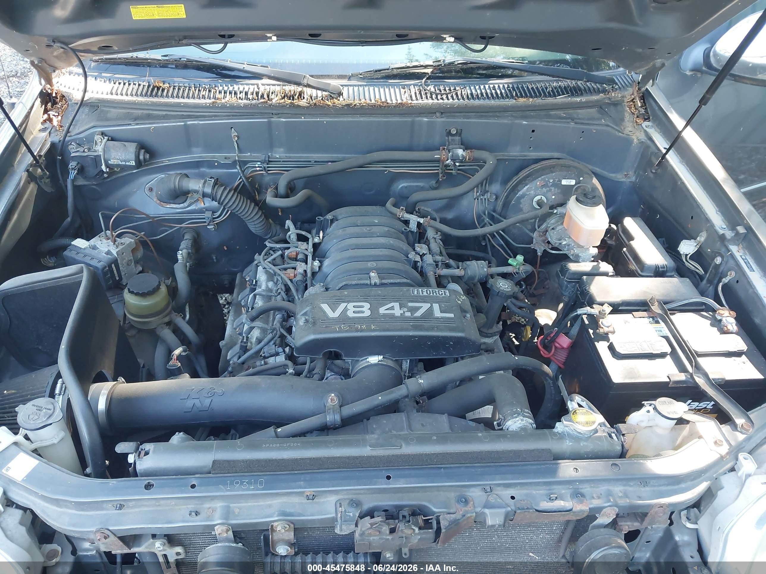 2005 Toyota Tundra Sr5 V8 Gray vin: 5TBDT441X5S476191